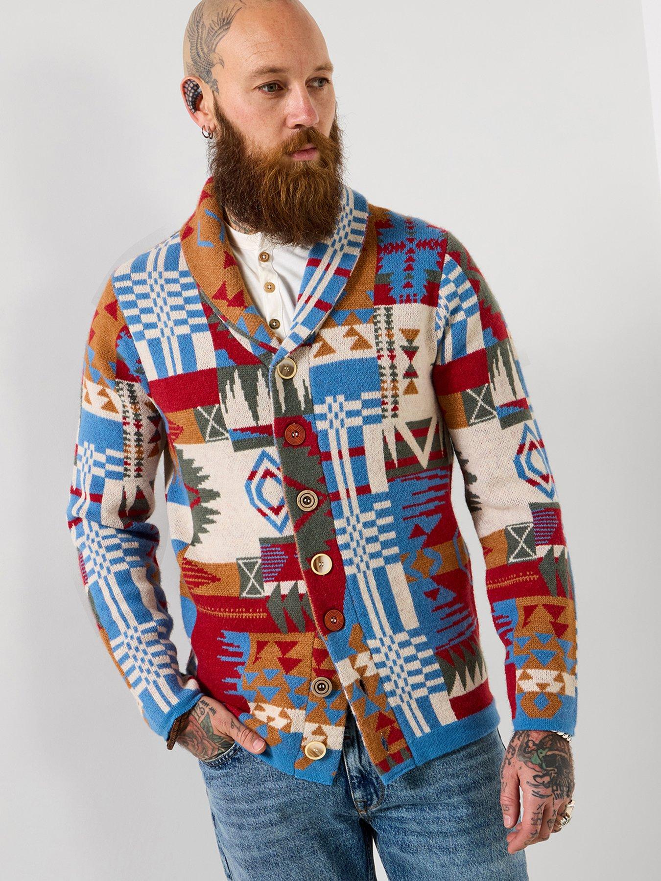 Image 3 of 7 of Joe Browns Joe Browns Patchwork Aztec Knitted Cardigan