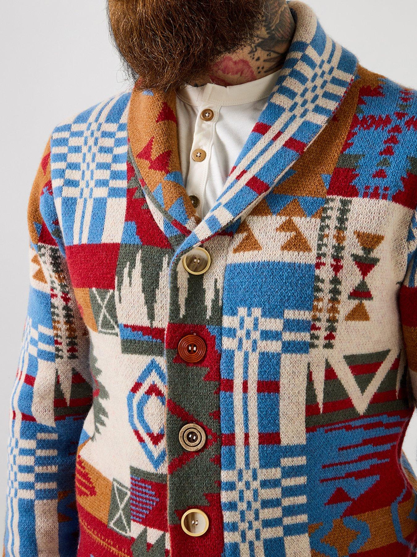 Image 5 of 7 of Joe Browns Joe Browns Patchwork Aztec Knitted Cardigan