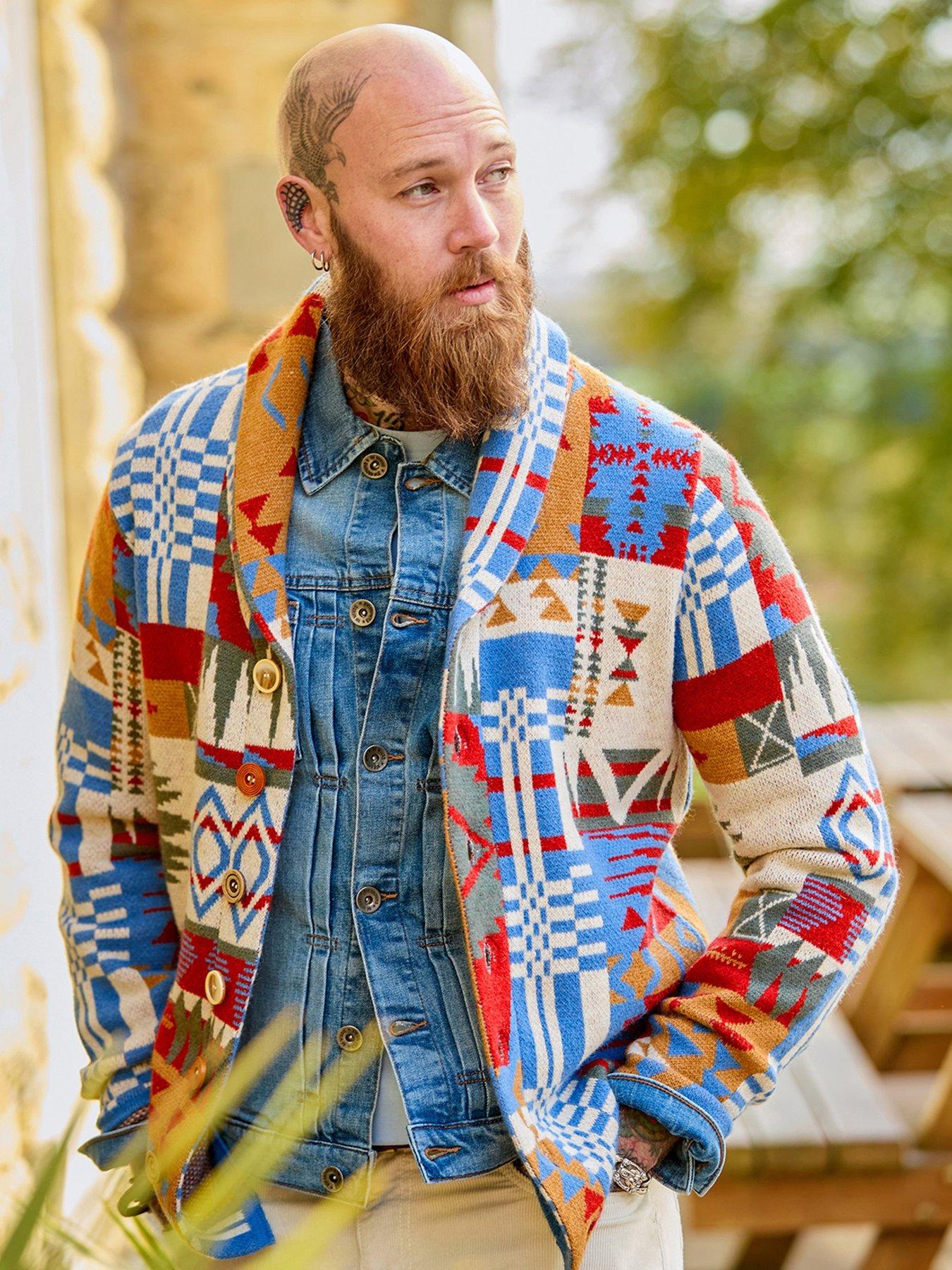 Image 6 of 7 of Joe Browns Joe Browns Patchwork Aztec Knitted Cardigan