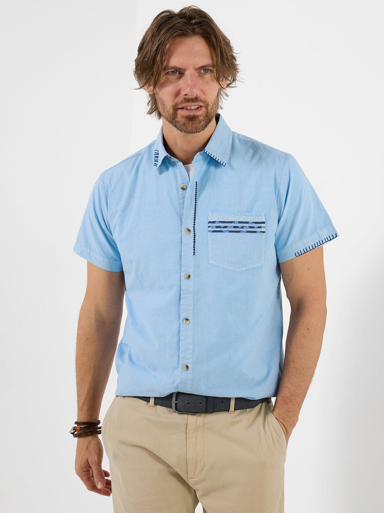 Image 1 of 5 of Joe Browns Joe Browns Carefree Customised Short Sleeve Shirt - Blue