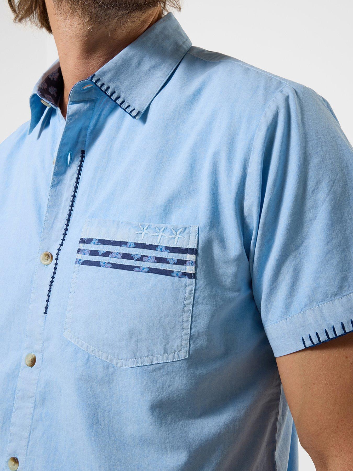 Image 3 of 5 of Joe Browns Joe Browns Carefree Customised Short Sleeve Shirt - Blue