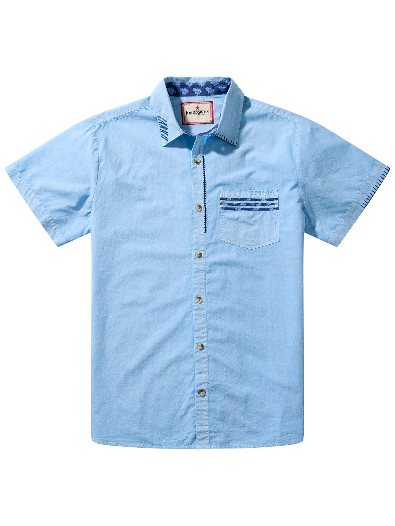 Image 5 of 5 of Joe Browns Joe Browns Carefree Customised Short Sleeve Shirt - Blue