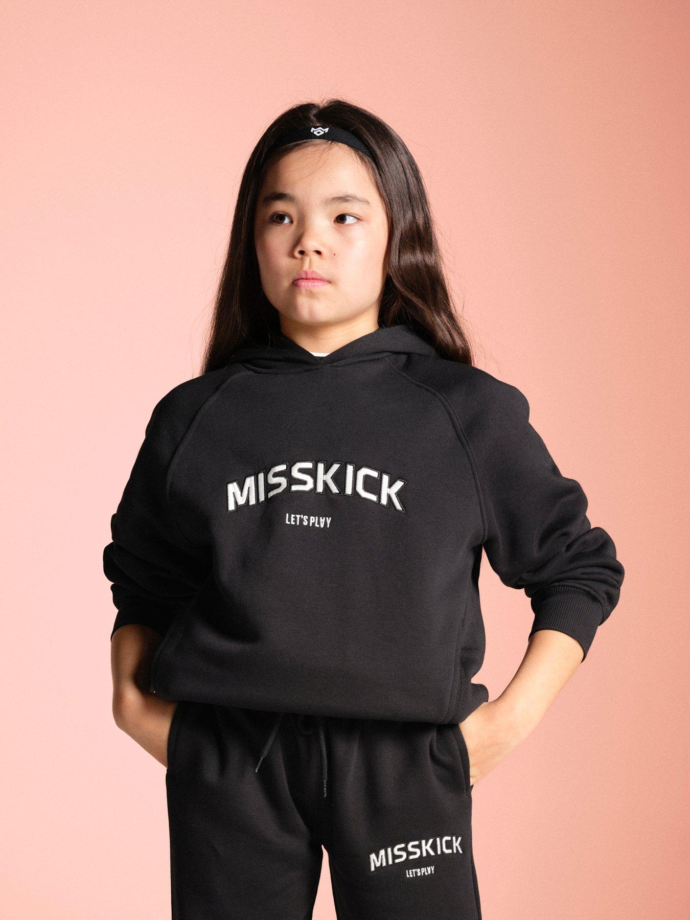 Miss Kick Girls Football Bella Hoodie - Black