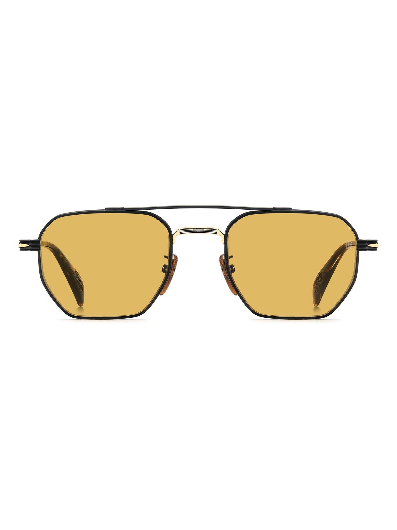 Image 3 of 5 of Eyewear by David Beckham Navigator Sunglasses - Matte Black Gold