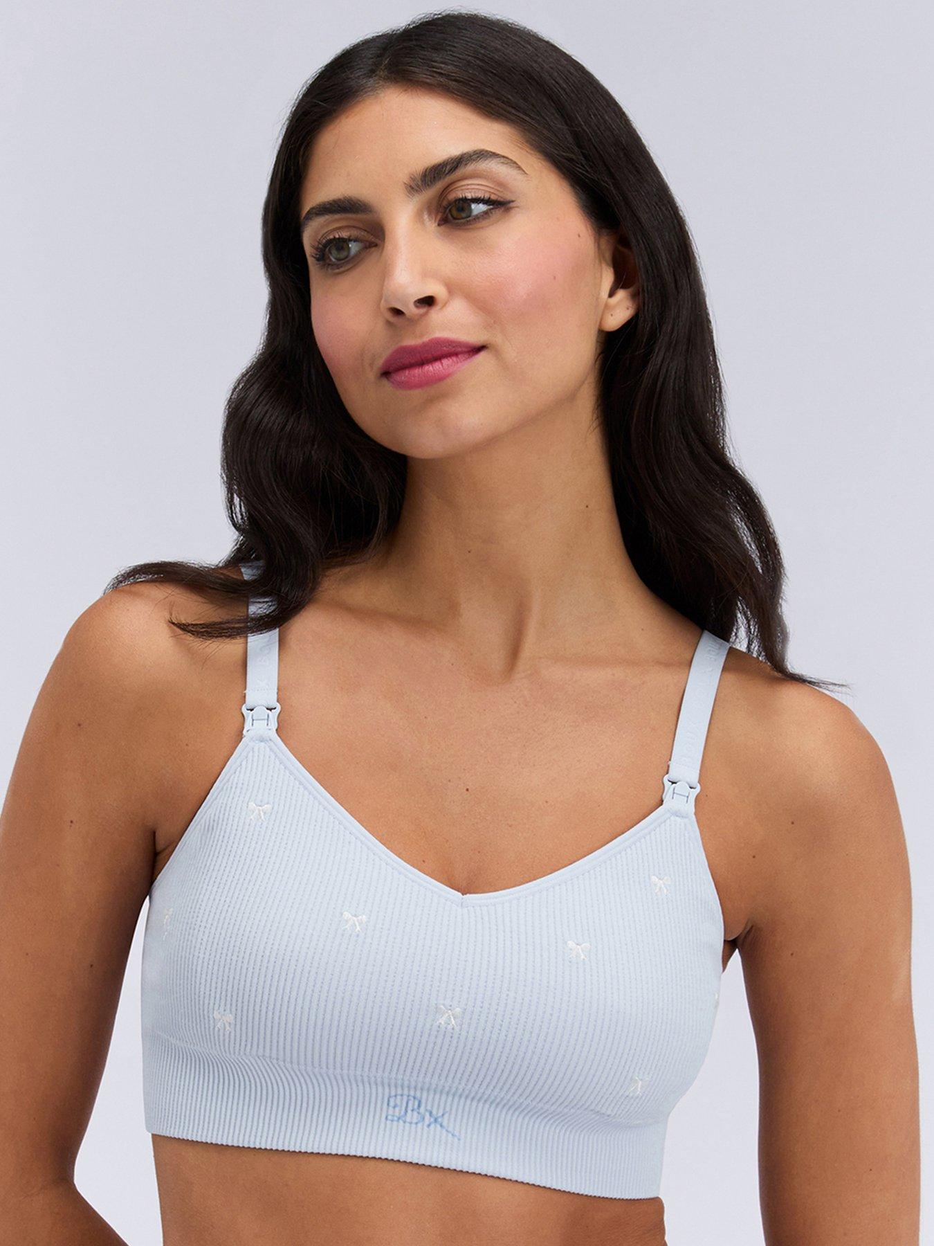 Boux Avenue Boux Avenue Nursing Bow Emb Rib Bralette - Dove