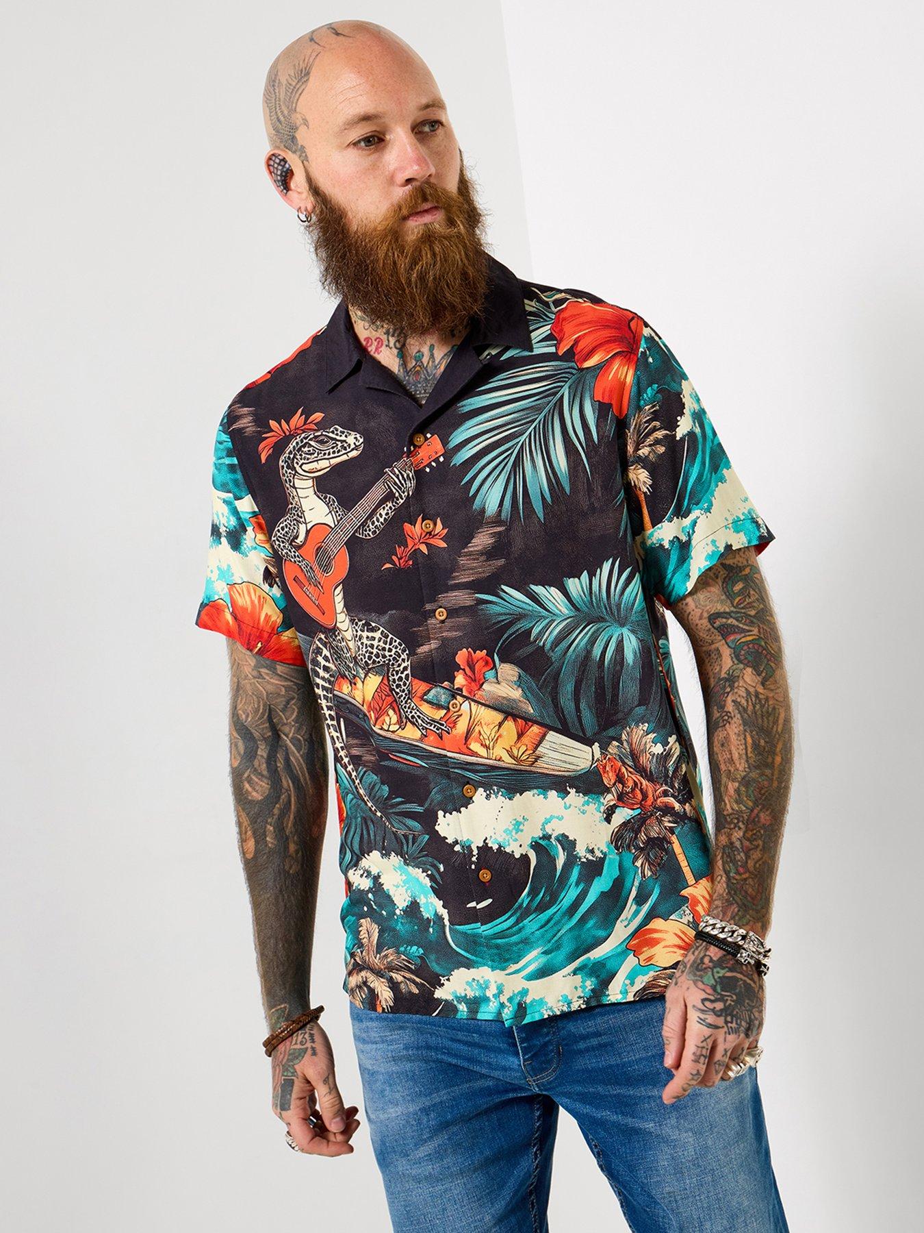 Joe Browns Joe Browns Lizard Surf Print Short Sleeve Shirt