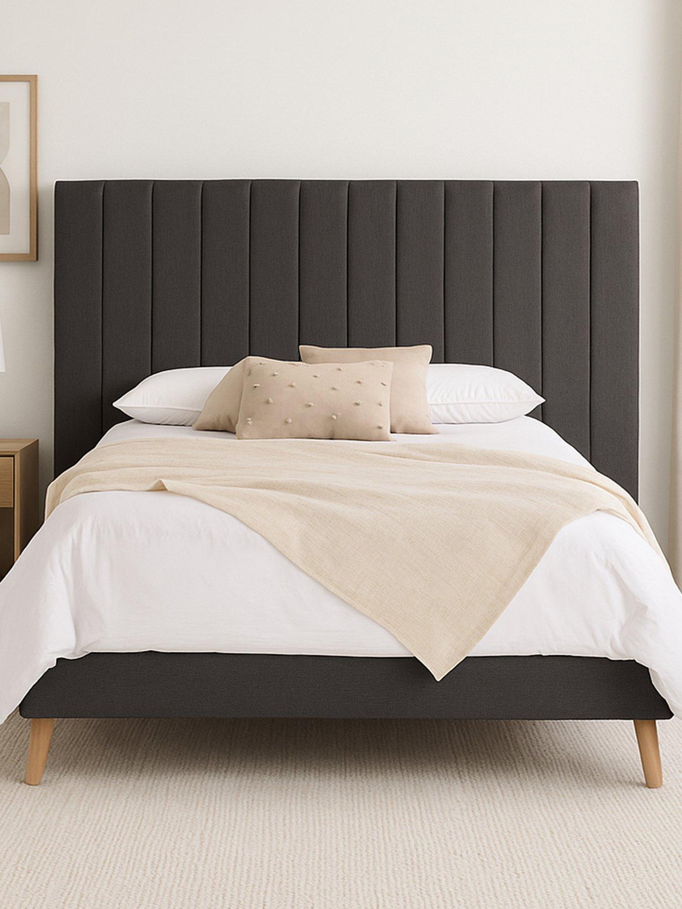 Image 1 of 5 of Aspire Solara Twill Bed- Charcoal