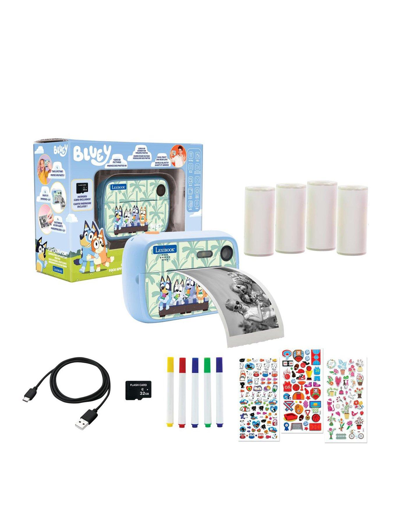 Bluey Bluey Starcam Print, camera pack with instant printer, SD card and photo personalisation kit