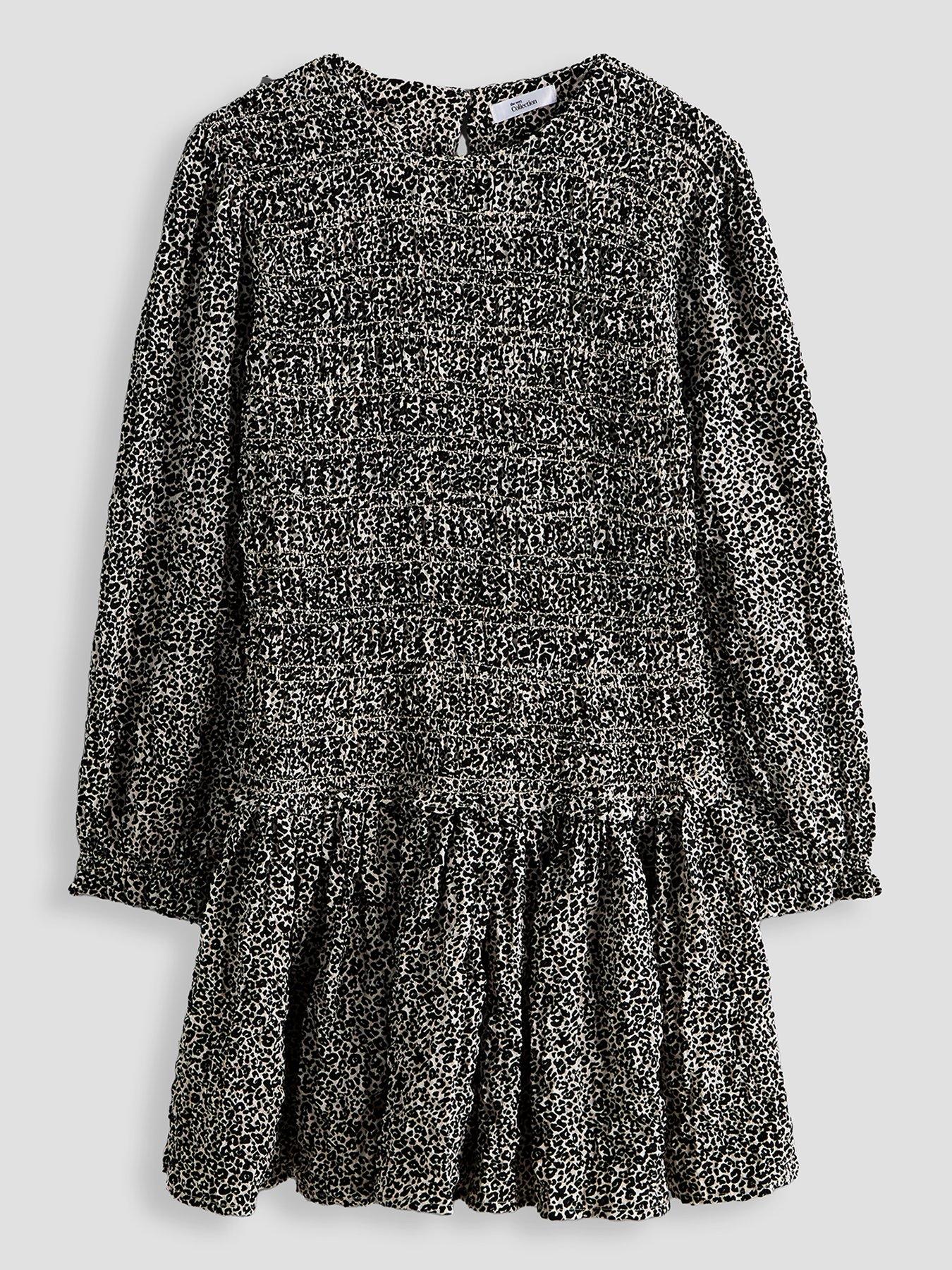 The Very Collection Girls Shirred Dress - Print