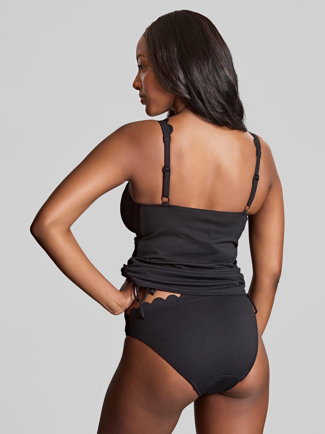 Image 2 of 3 of Panache Panache Selena Plunge Black Tankini Top - Black