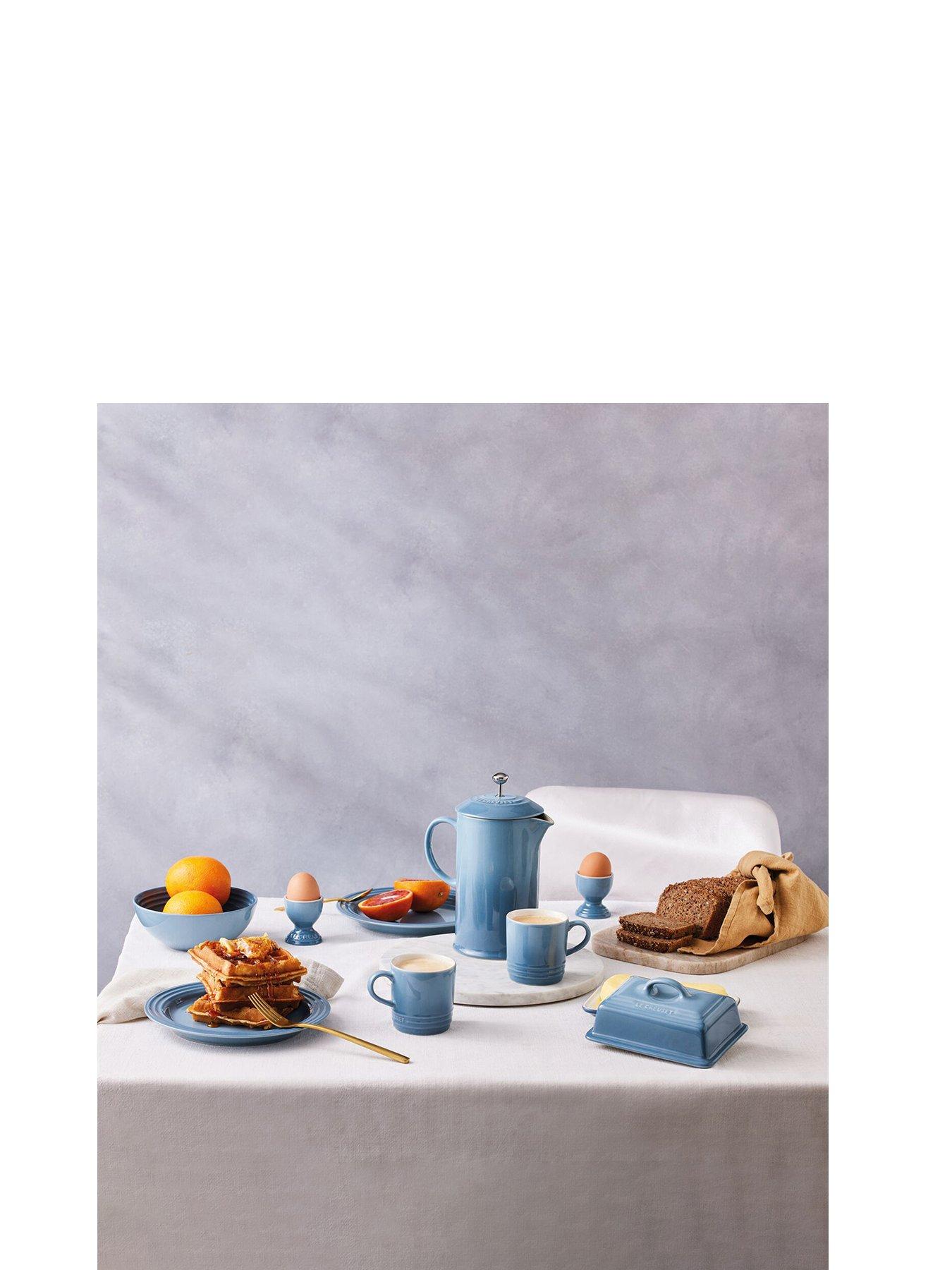 Image 1 of 4 of Le Creuset Le Creuset Stoneware Cafetiere with Metal Press 1L Chambray
