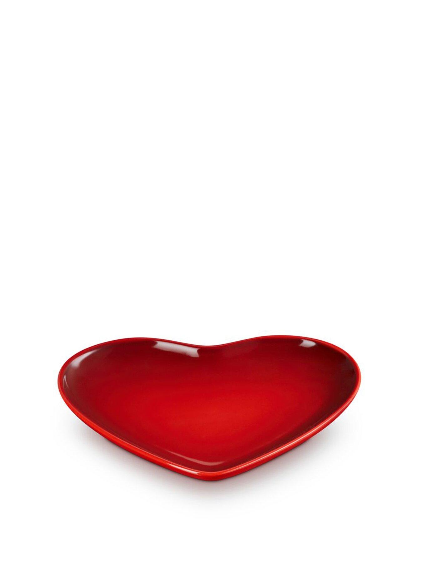 Le Creuset Le Creuset Stoneware Heart Plate 23cm Cerise