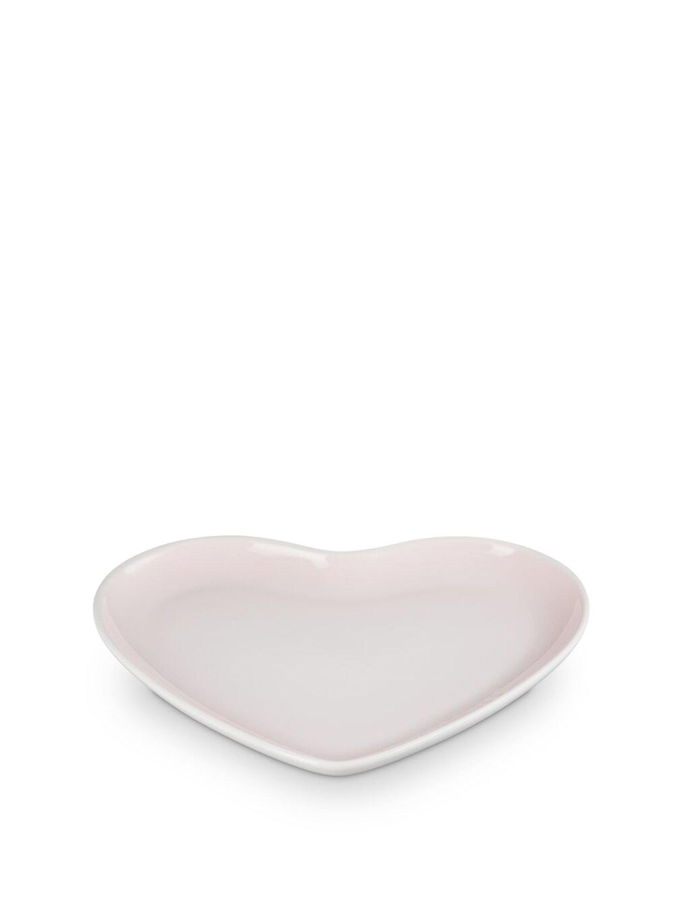 Le Creuset Le Creuset Stoneware Heart Plate 23cm Shell Pink