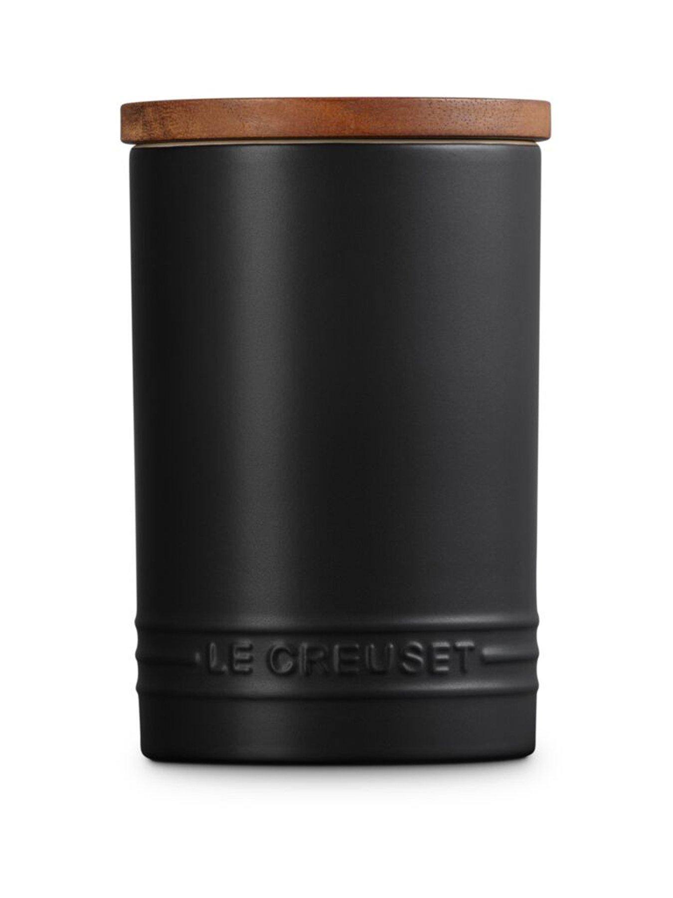 le-creuset-le-creuset-stoneware-signature-storage-jar-770ml-satin-black