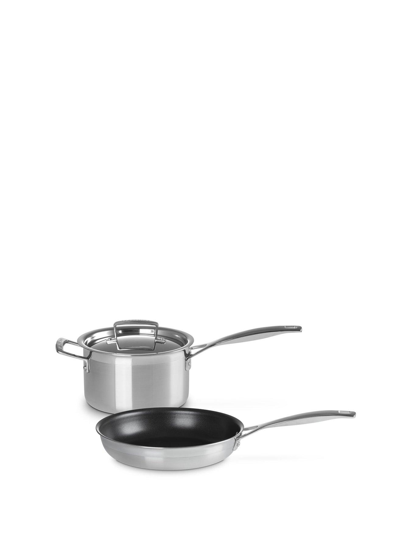 Le Creuset Le Creuset Classic 3-ply Stainless Steel 2-Piece Frying Pan and Saucepan Set