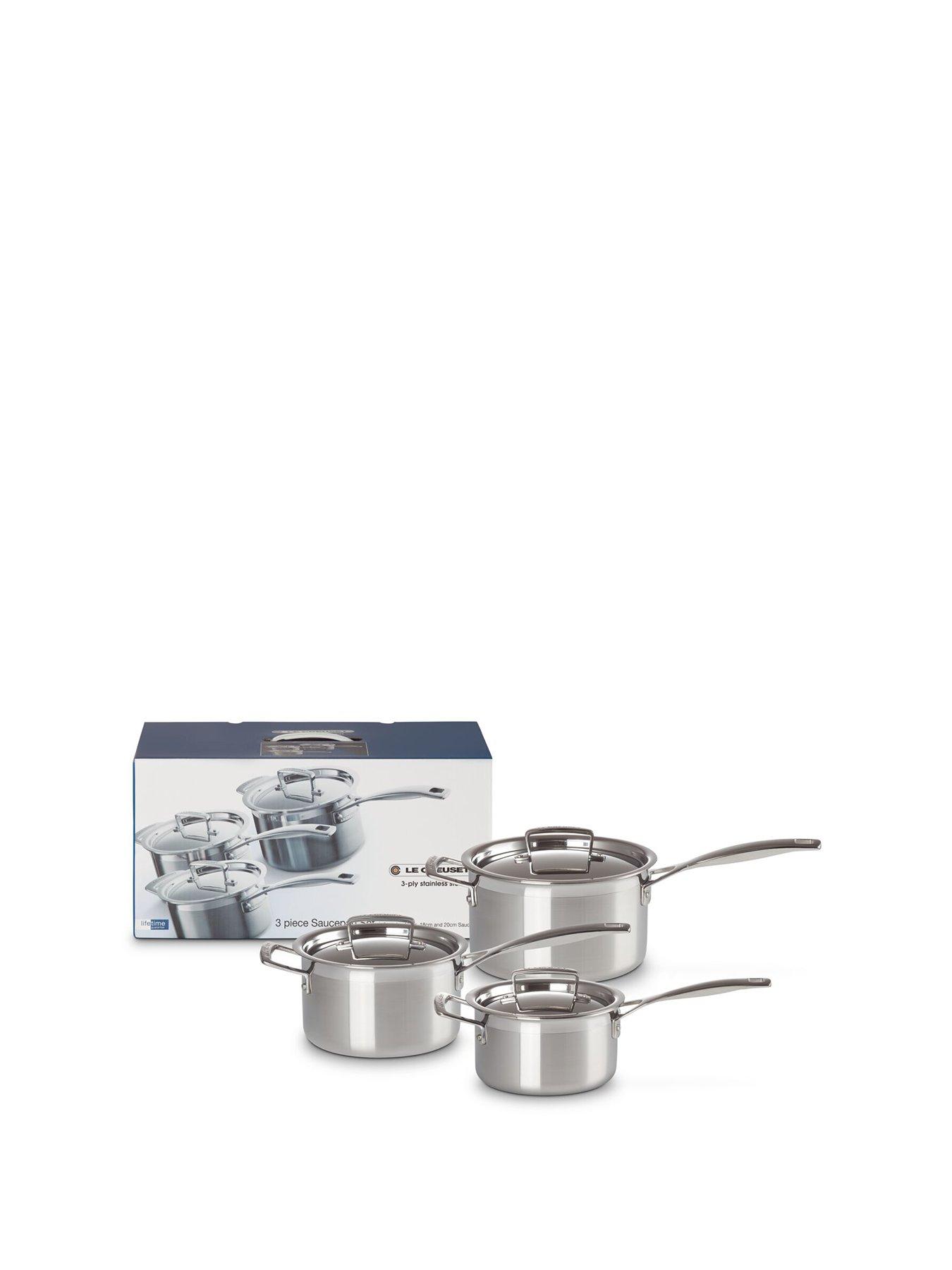 Le Creuset Le Creuset Classic 3-ply Stainless Steel 3-Piece Saucepan Set