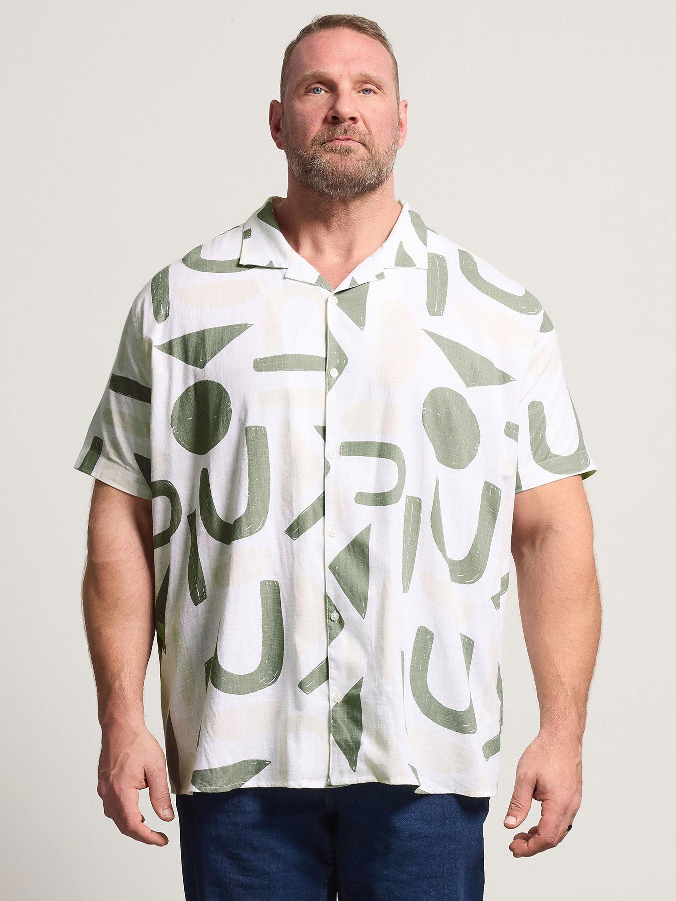 Image 1 of 5 of BadRhino Abstract Shape Short Sleeve Shirt - Green