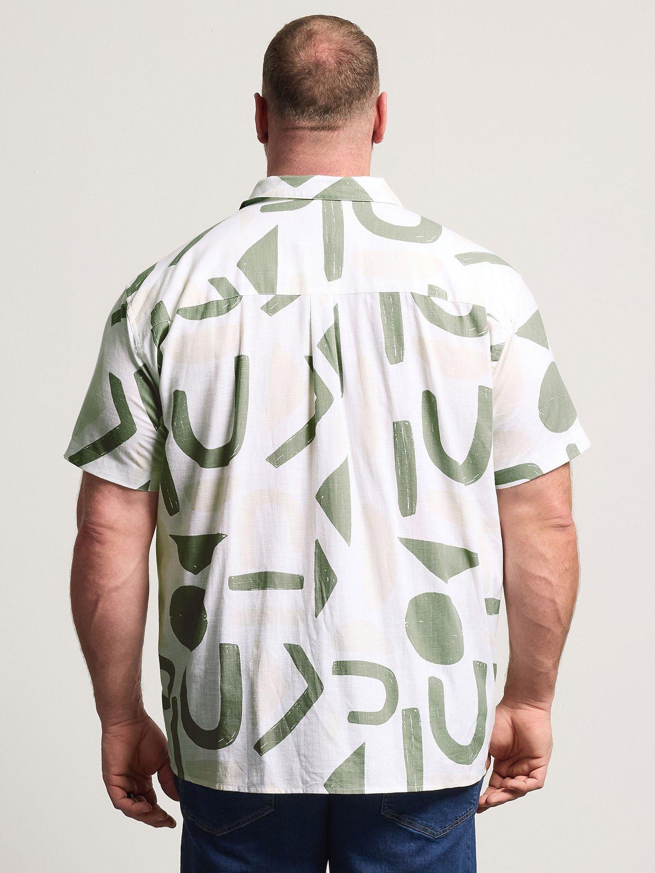 Image 2 of 5 of BadRhino Abstract Shape Short Sleeve Shirt - Green