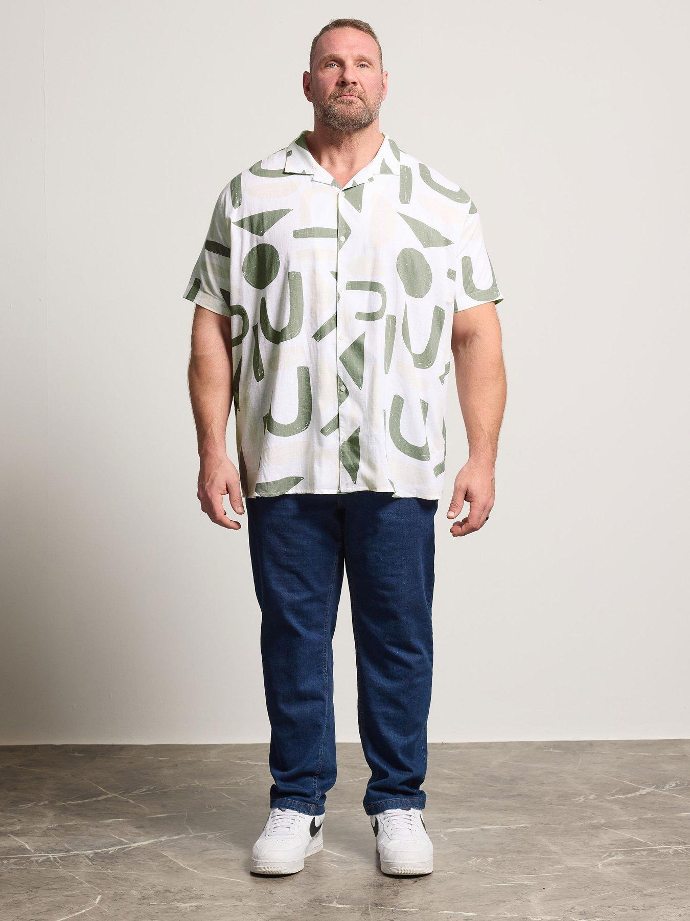 Image 3 of 5 of BadRhino Abstract Shape Short Sleeve Shirt - Green