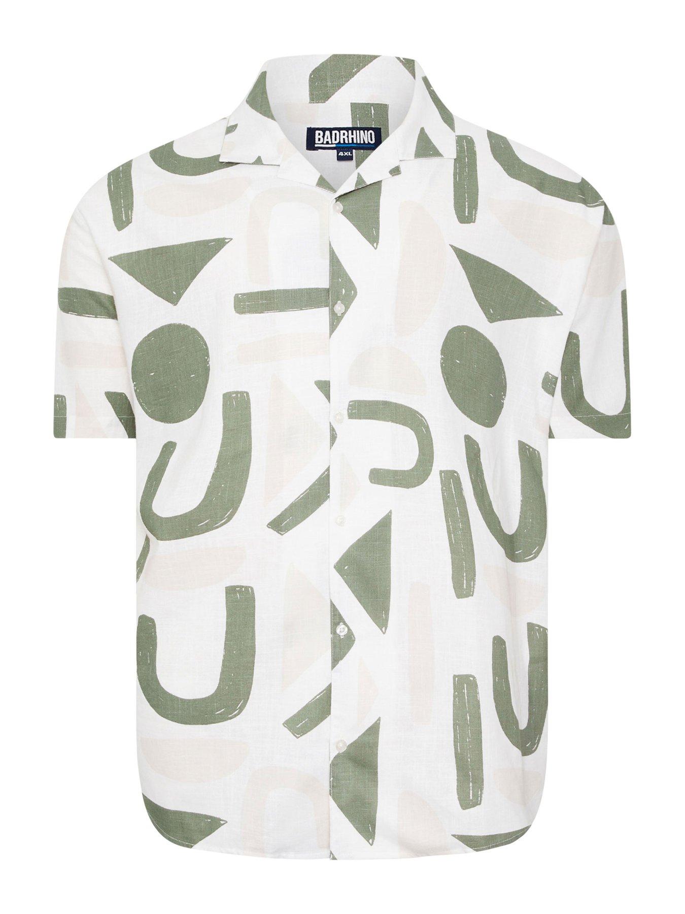 Image 5 of 5 of BadRhino Abstract Shape Short Sleeve Shirt - Green