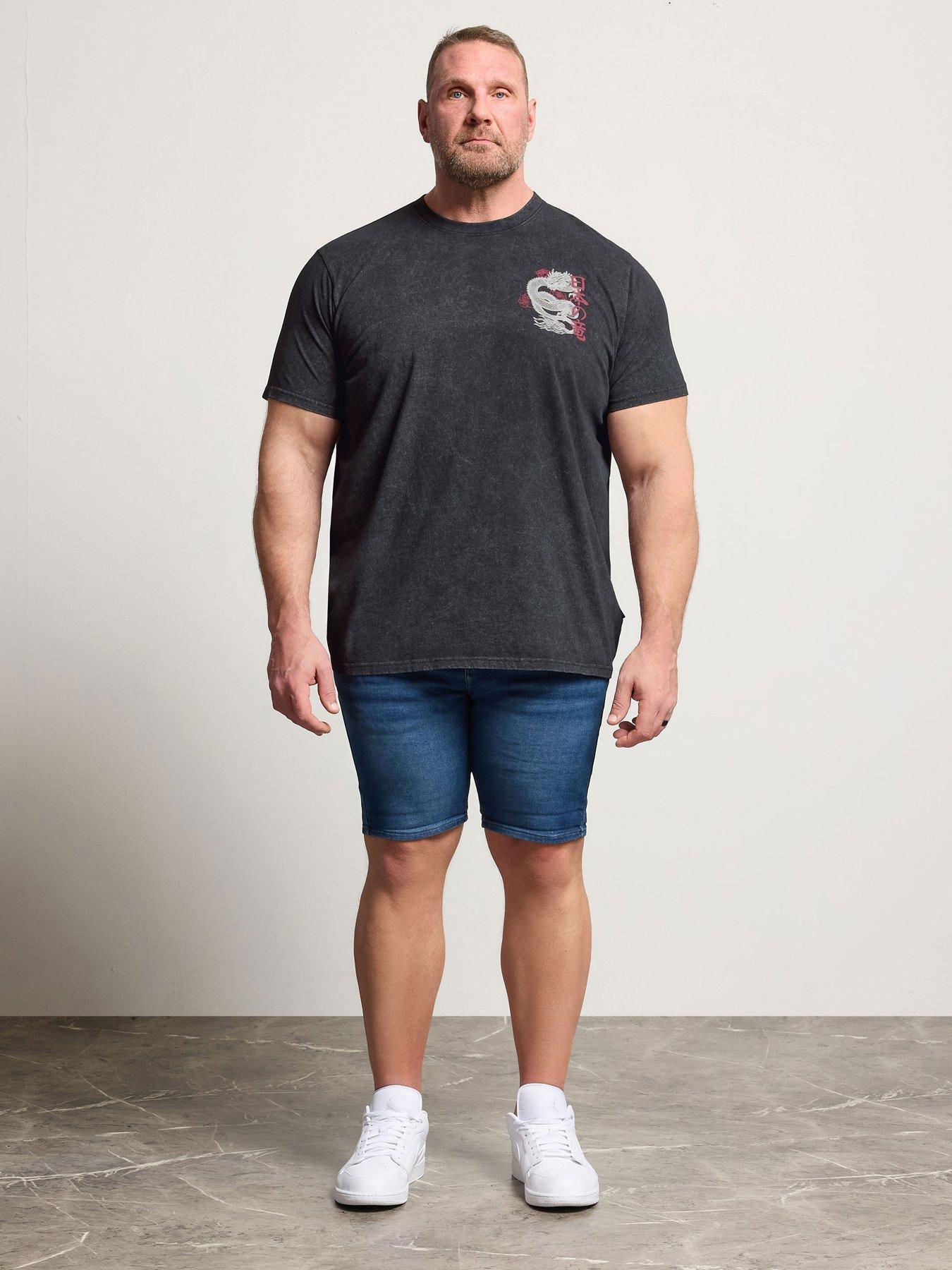 Image 3 of 5 of BadRhino Dragon Acid Wash T-Shirt - Grey