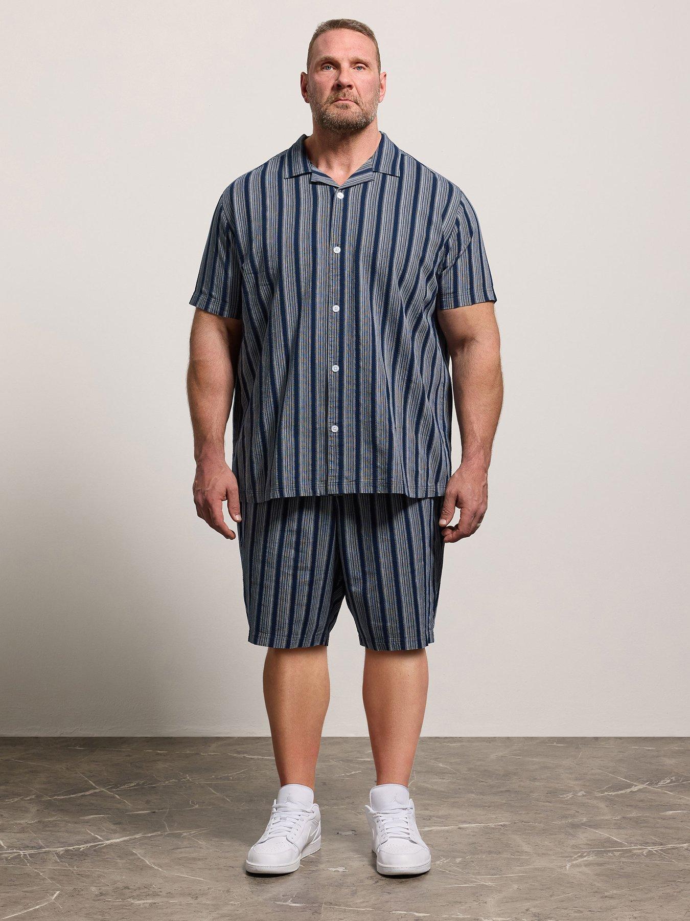 Image 3 of 5 of BadRhino Striped Short Sleeve Shirt - Blue