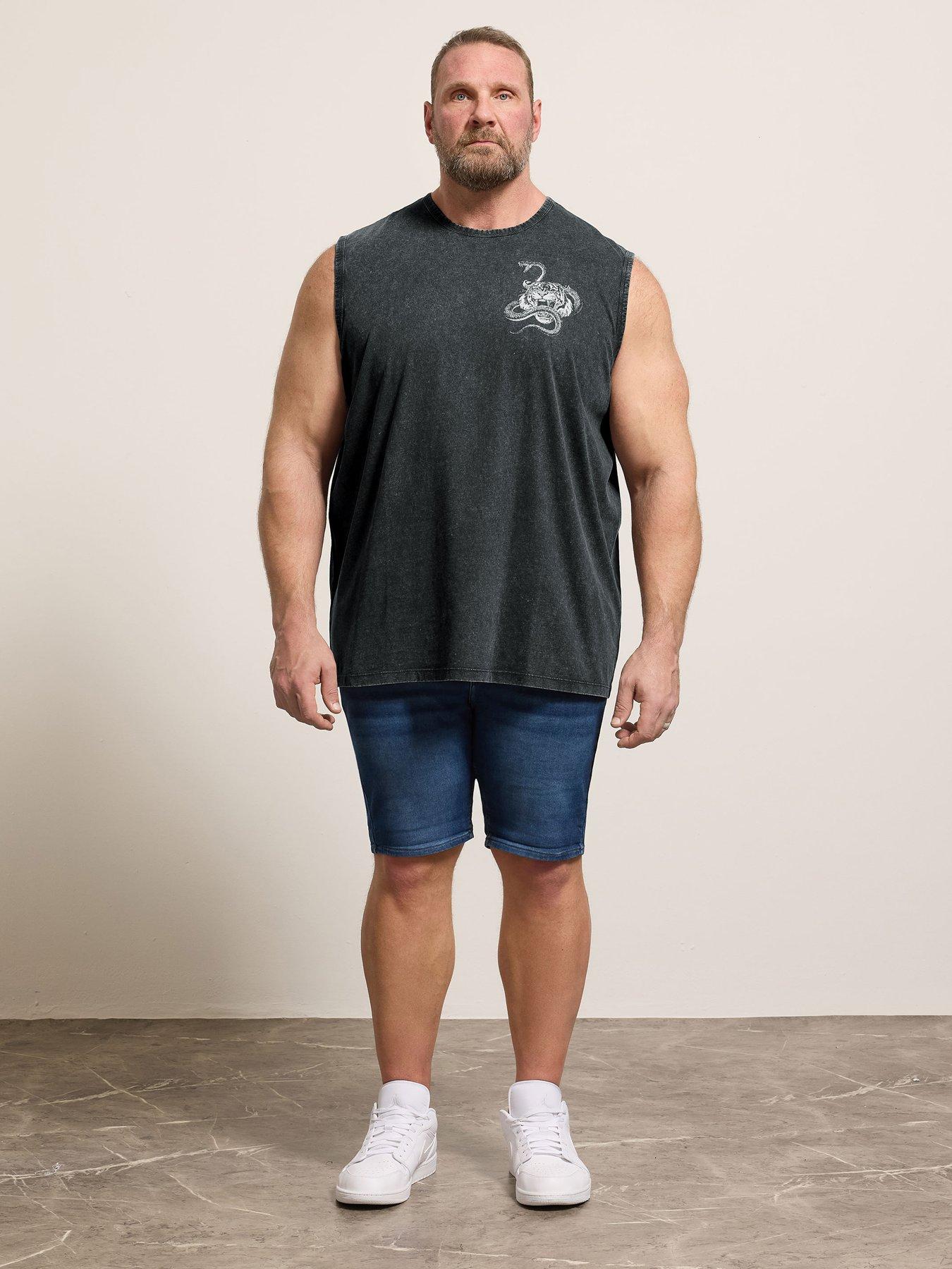 Image 3 of 6 of BadRhino Acid Wash Tiger Muscle Vest - Black
