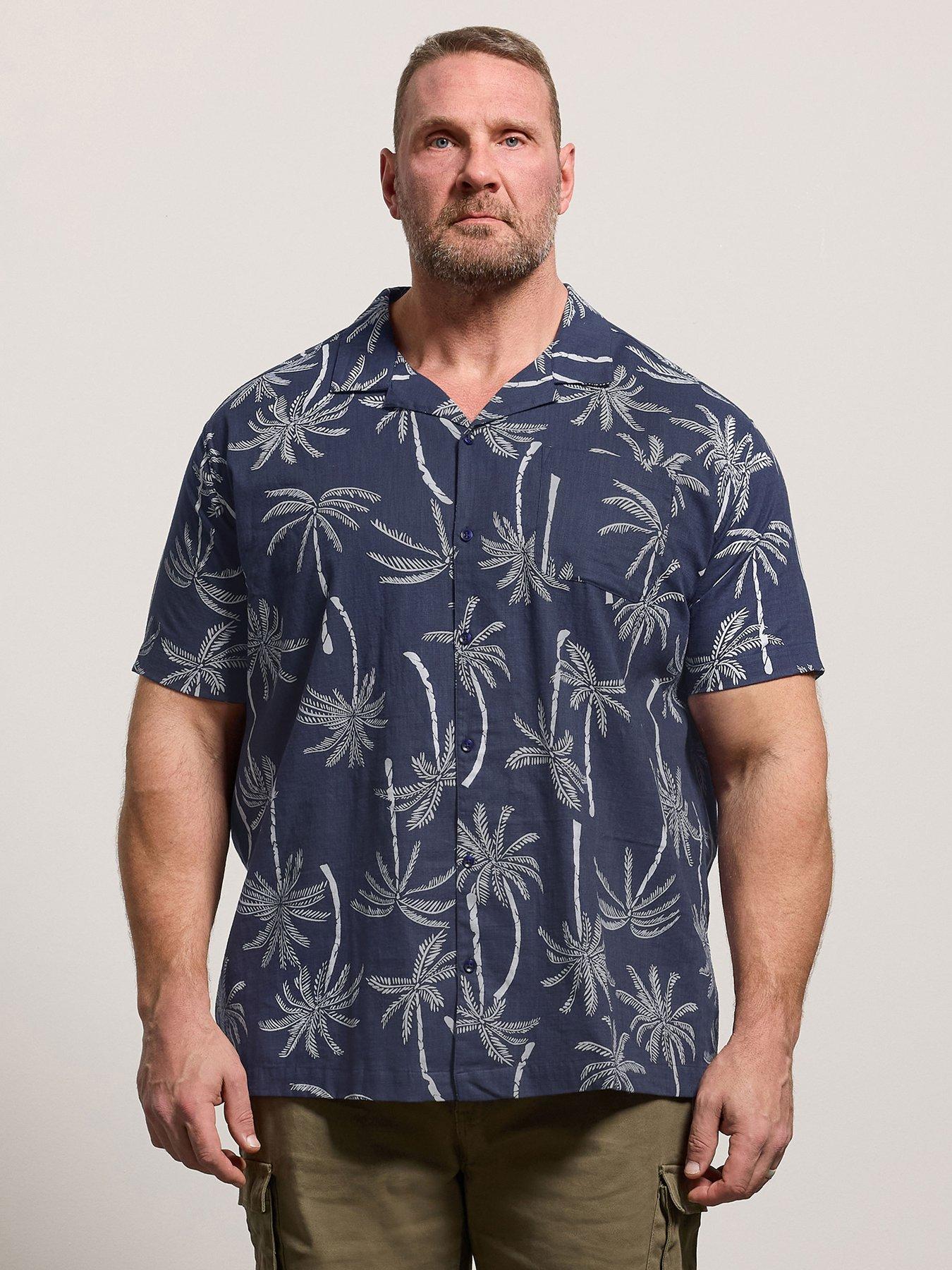 BadRhino Palm Tree Print Shirt - Blue