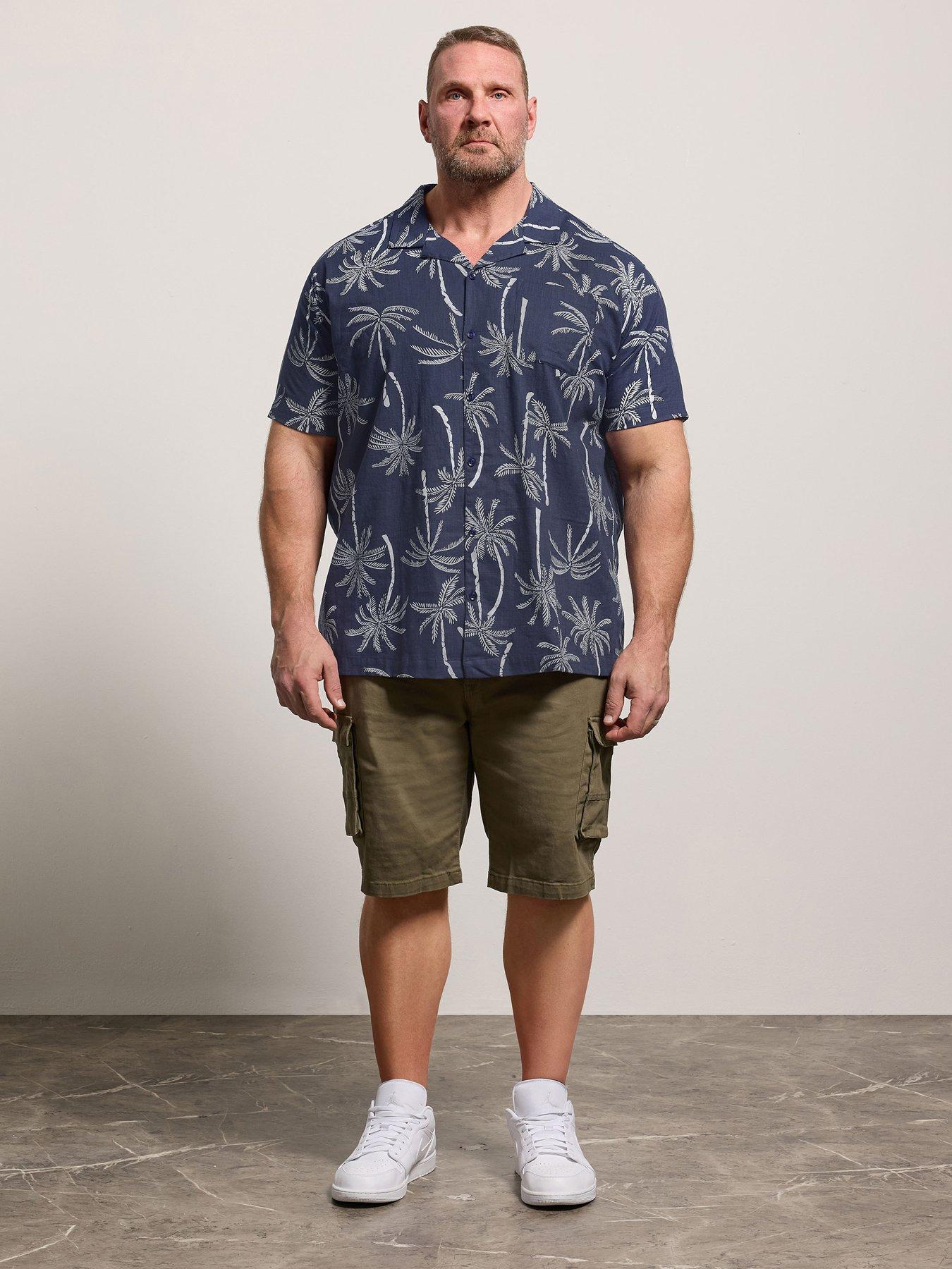 Image 3 of 5 of BadRhino Palm Tree Print Shirt - Blue