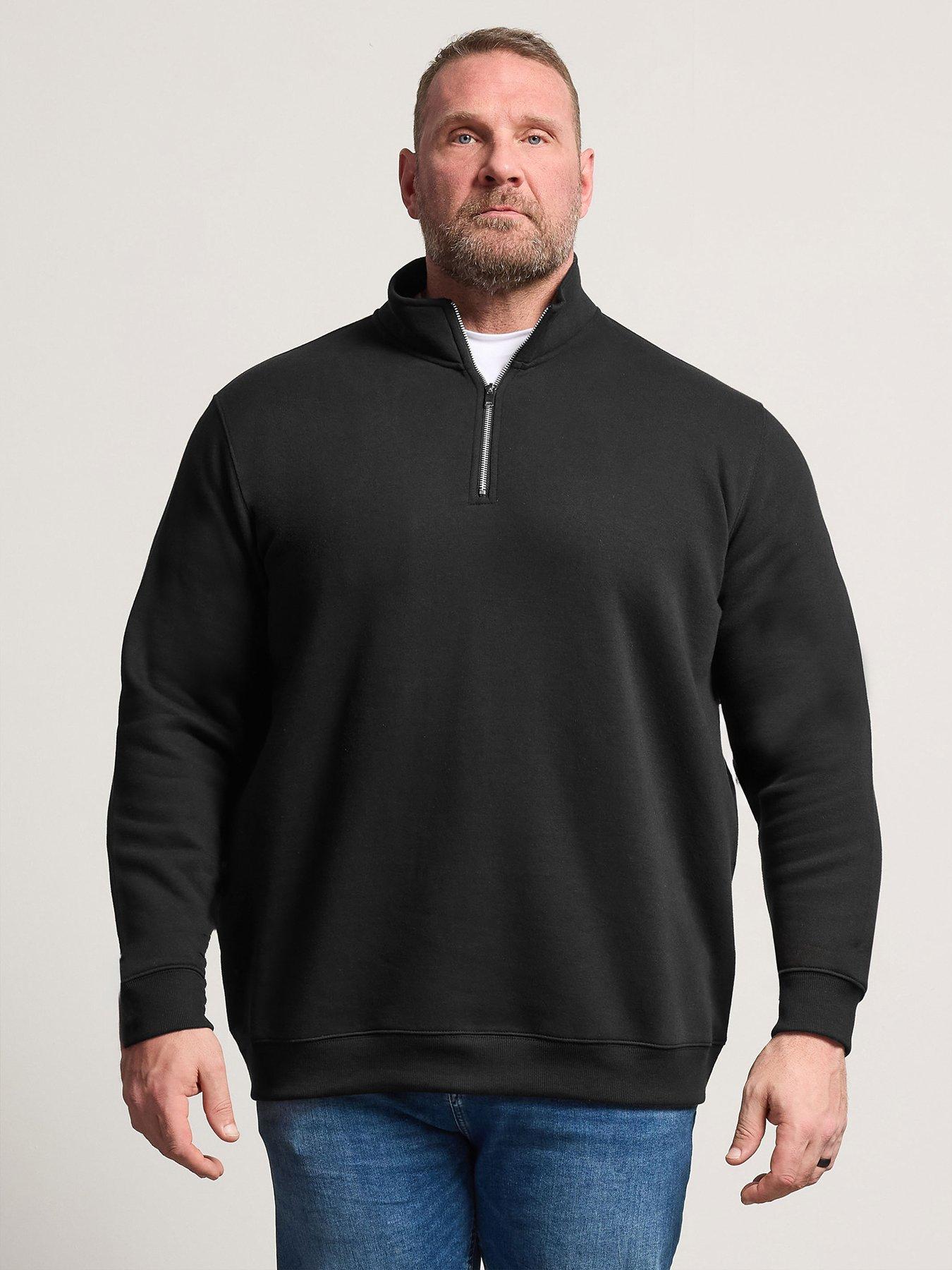 badrhino-loopback-14-zip-sweat-polo-black