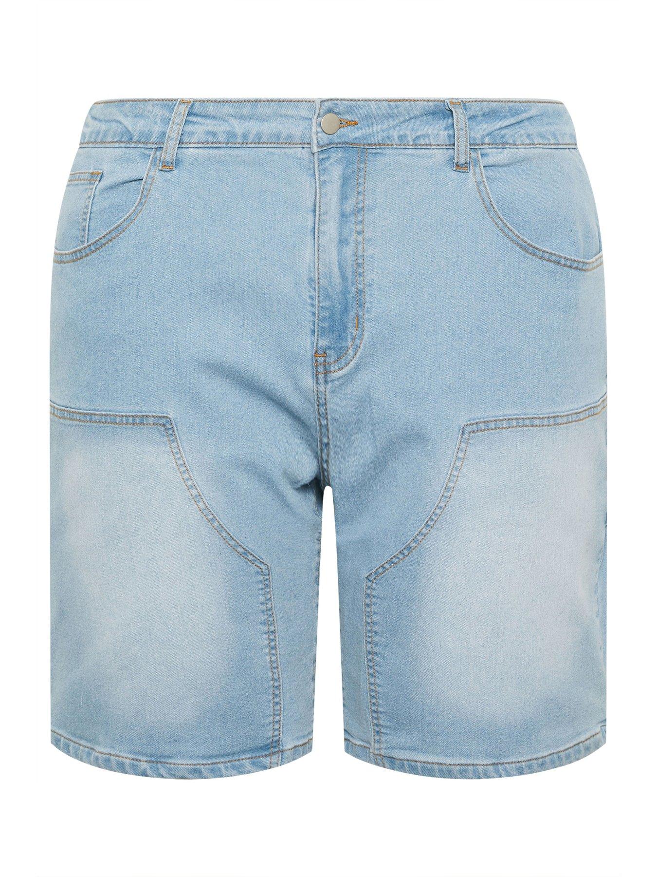 Image 5 of 5 of BadRhino Light Wash Carpenter Shorts - Blue