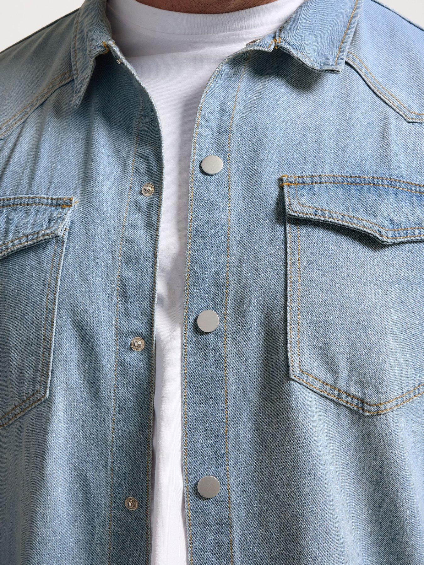 Image 4 of 5 of BadRhino Long Sleeve Denim Shirt - Blue