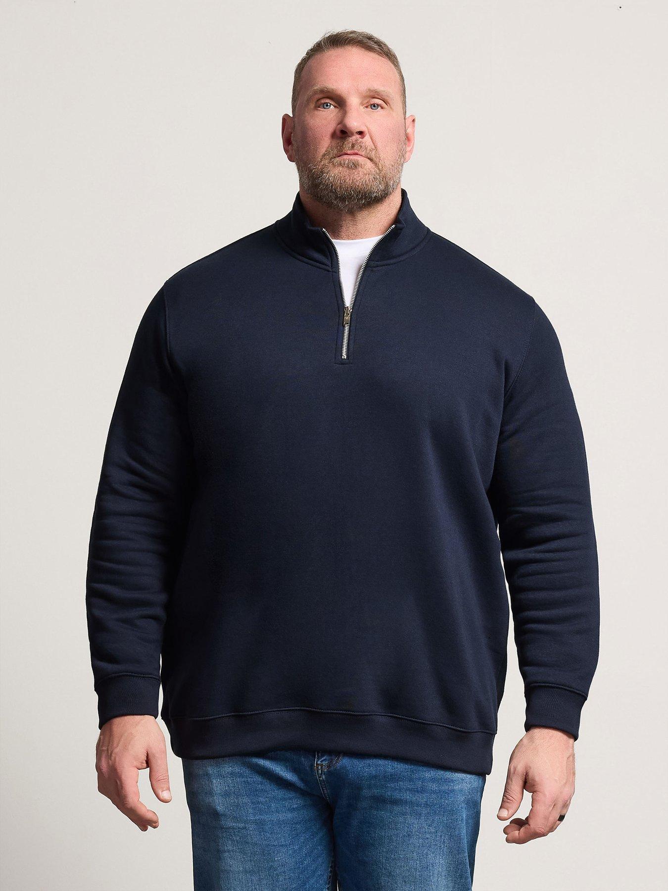 Image 1 of 5 of BadRhino Loopback 1/4 Zip Sweat Polo - Blue