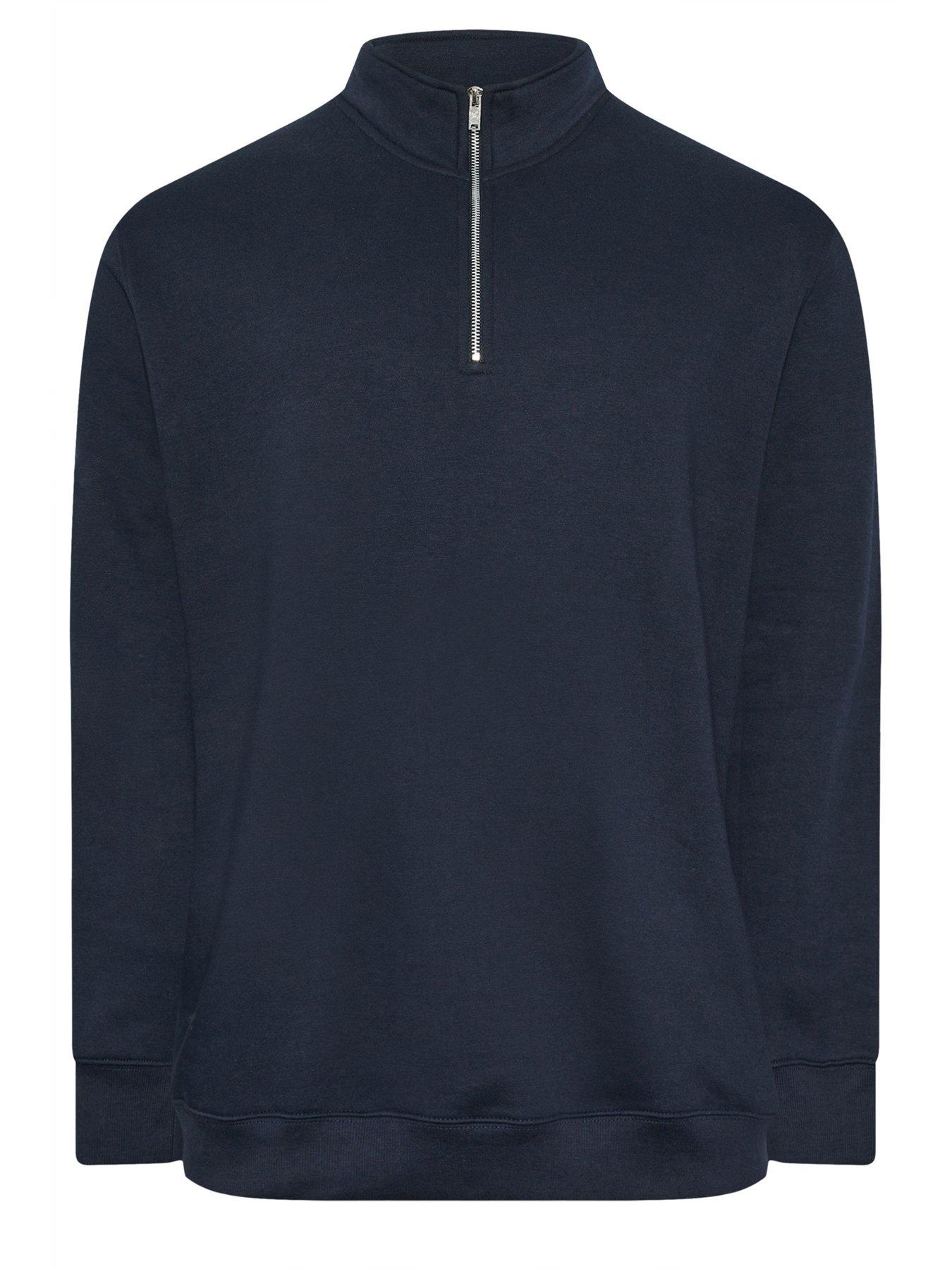 Image 5 of 5 of BadRhino Loopback 1/4 Zip Sweat Polo - Blue