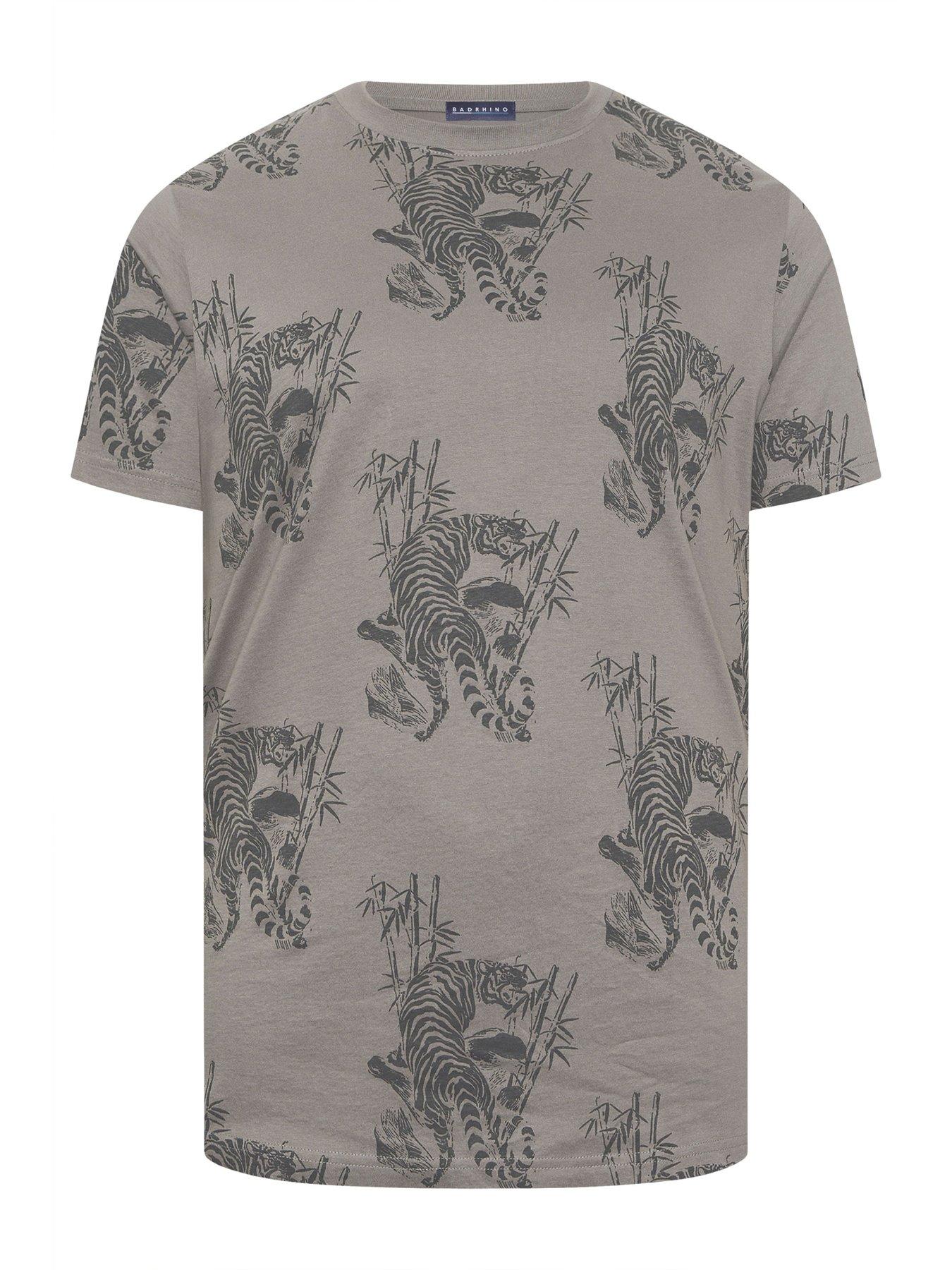 Image 5 of 5 of BadRhino Tiger Bamboo T-Shirt - Grey