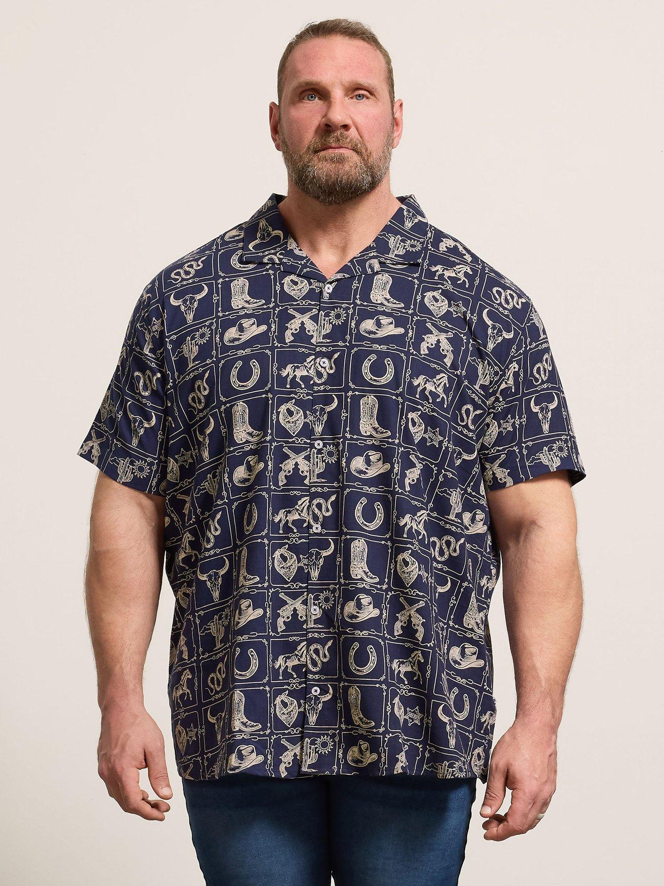 BadRhino Country Slub Short Sleeve Shirt - Blue