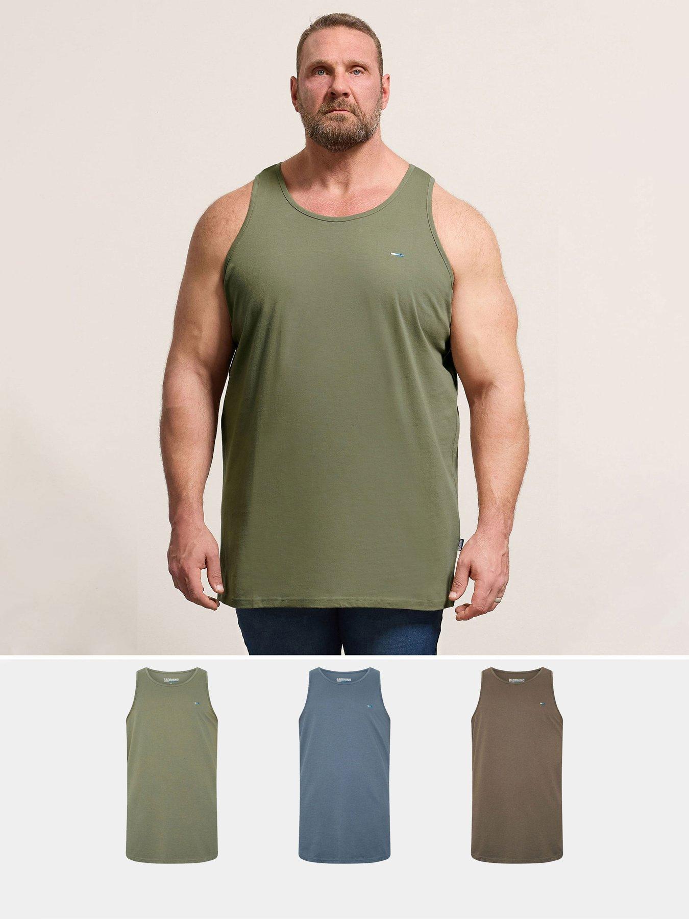 BadRhino 3 Pack Longline Vests - Green/Blue/Brown