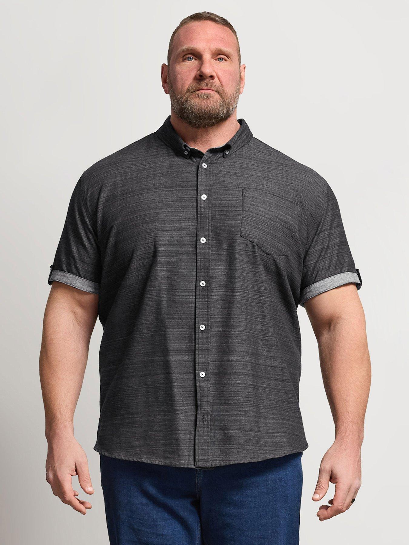 badrhino-short-sleeve-slub-shirt-blackfront