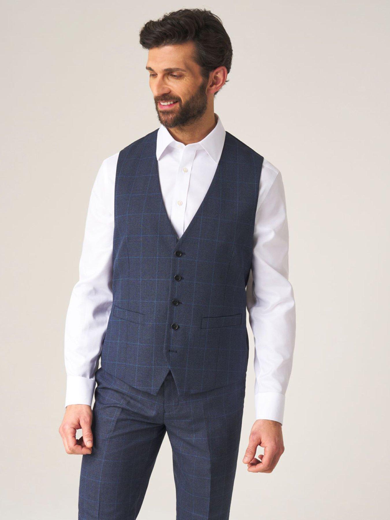 Skopes Anello Check Waistcoat - Blue