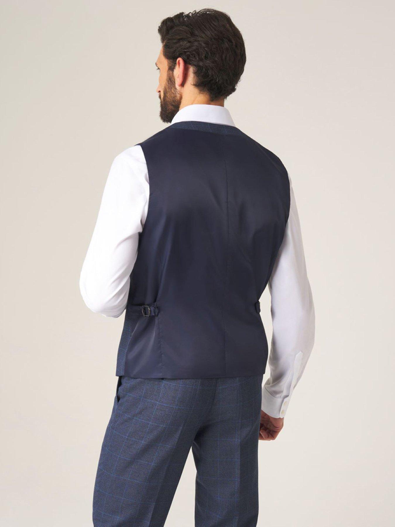 Image 2 of 3 of Skopes Anello Check Waistcoat - Blue