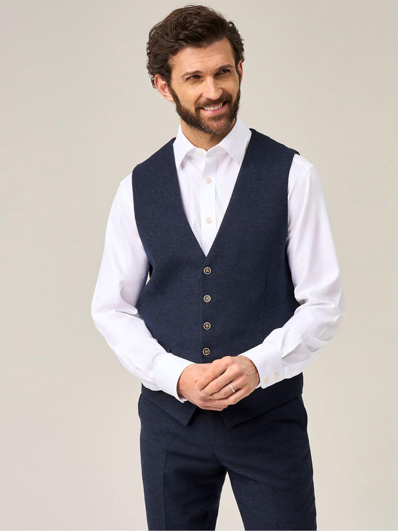 skopes-jude-herringbone-waistcoat-navyfront