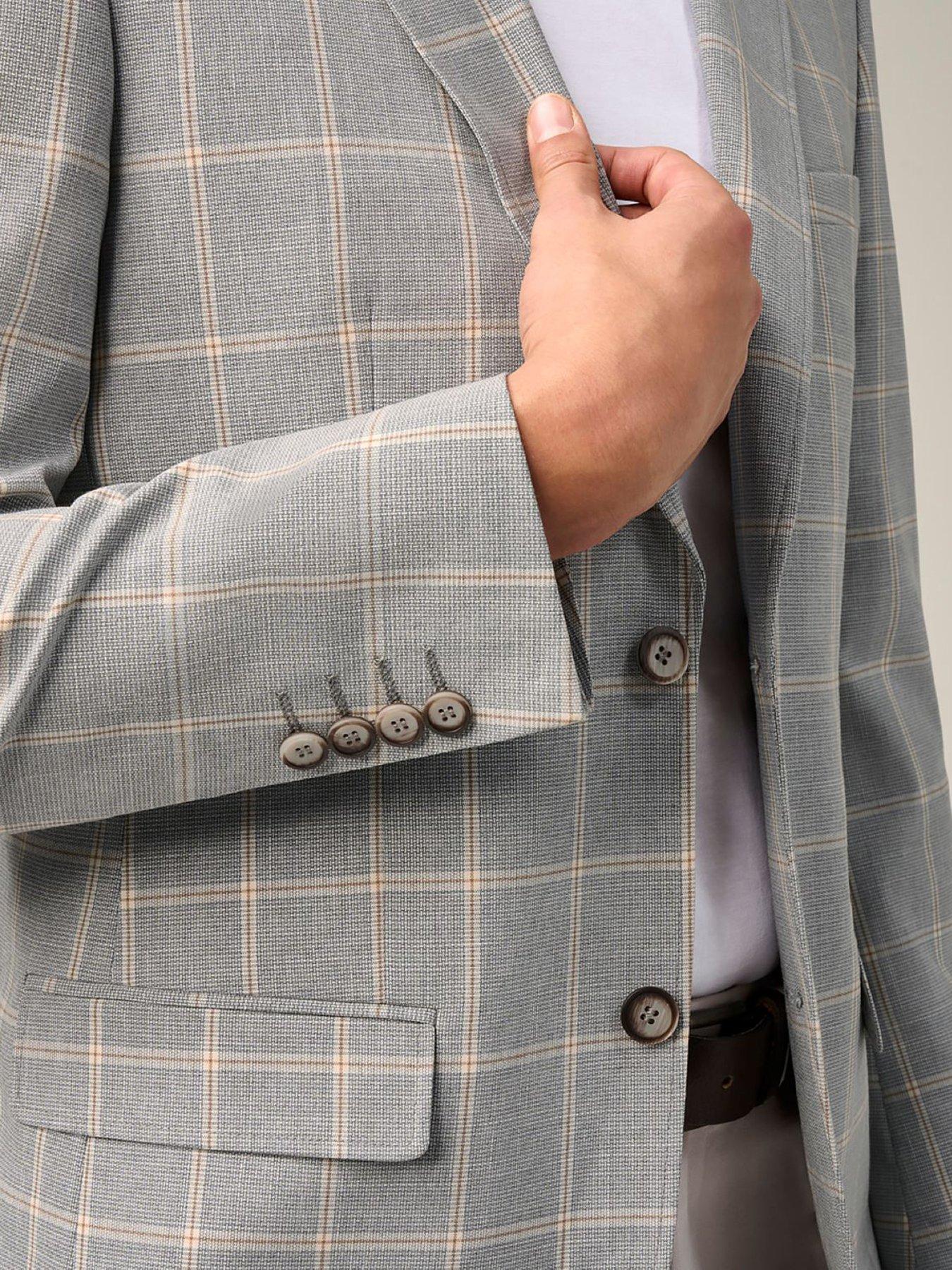 Image 4 of 7 of Skopes Skopes Burkart Check Tailored Fit Suit Jacket