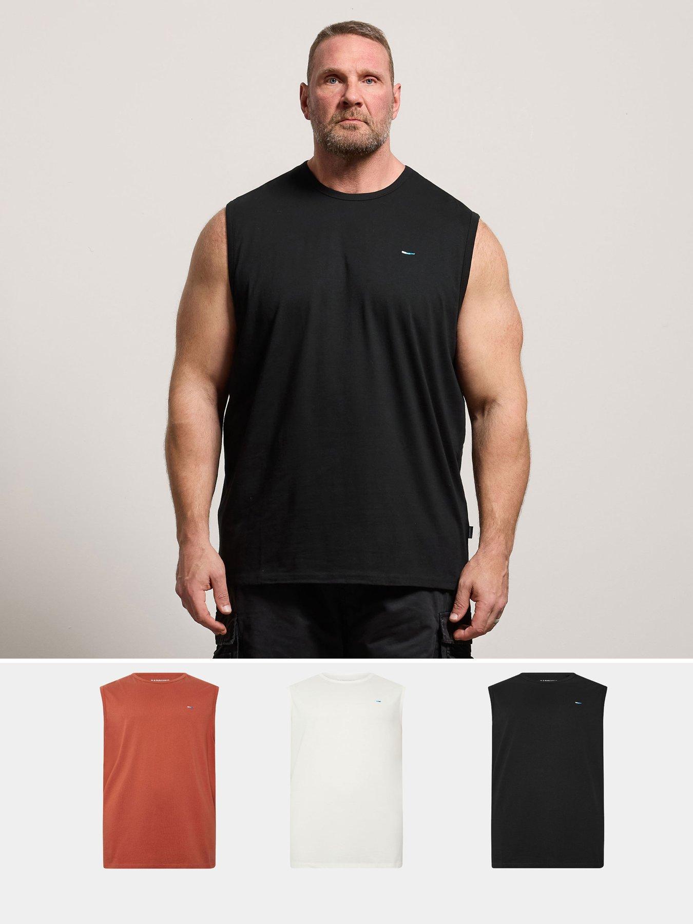 BadRhino 3 Pack Muscle Vests - Black/Off White/Clay