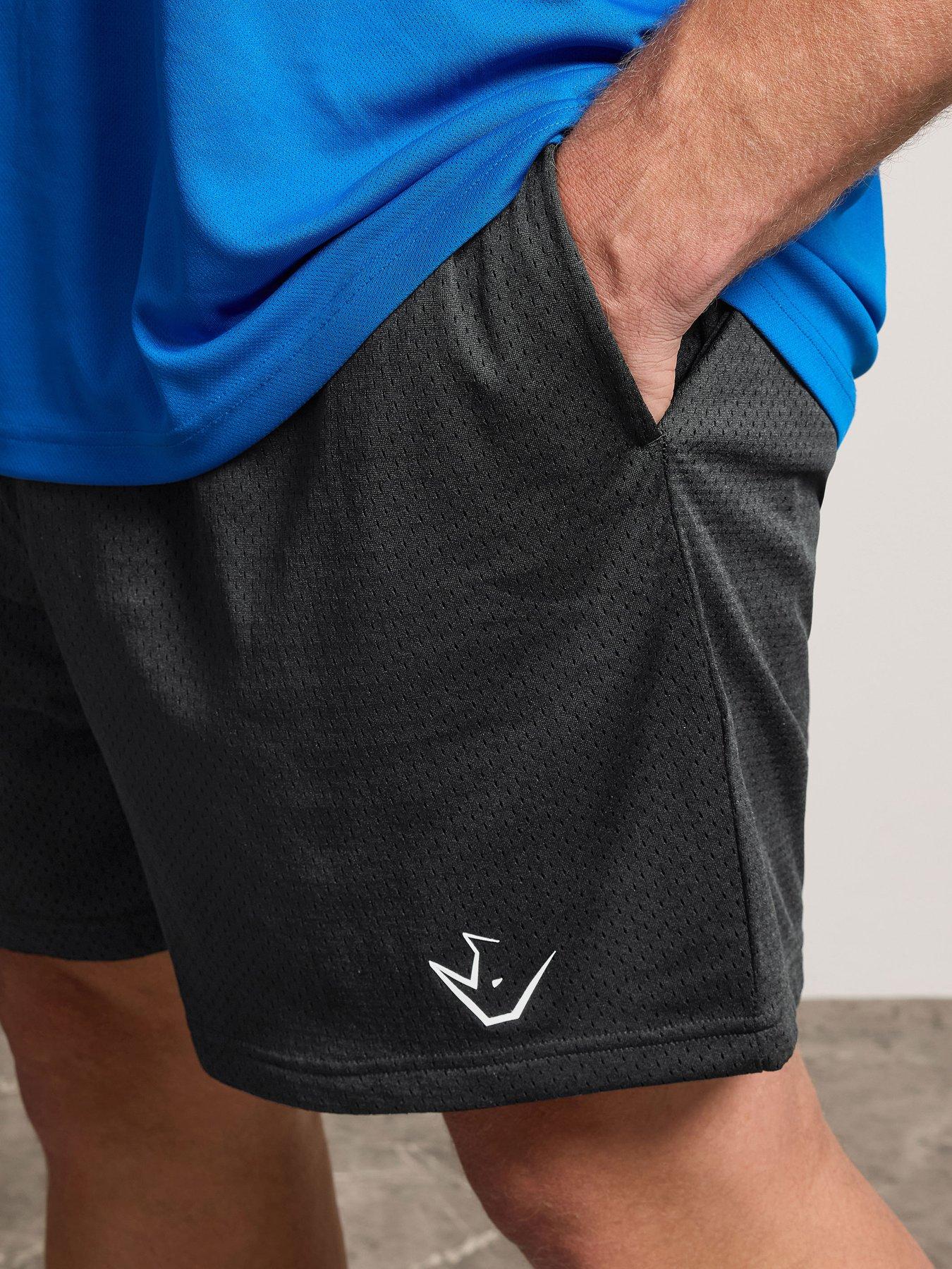 Image 4 of 4 of BadRhino Active Logo Mesh Shorts - Black