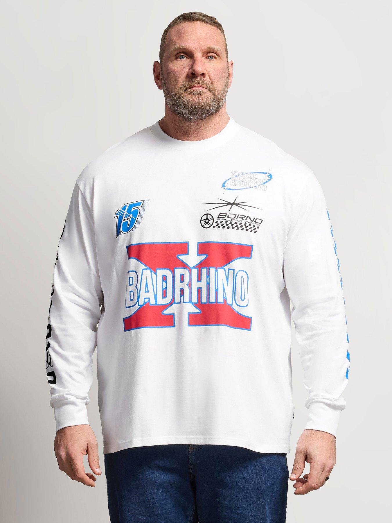 Image 1 of 5 of BadRhino Racing Long Sleeve T-Shirt - White