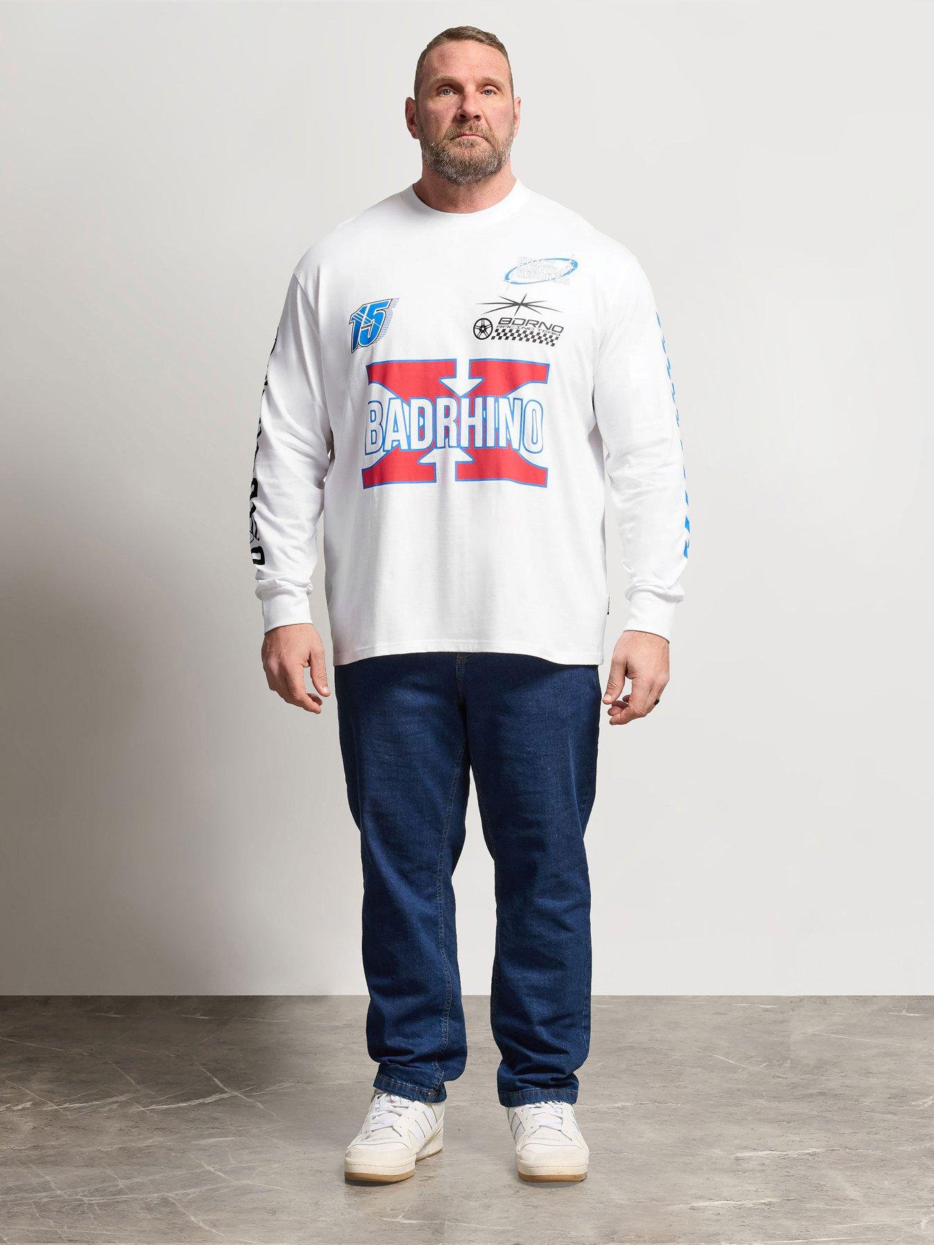 Image 3 of 5 of BadRhino Racing Long Sleeve T-Shirt - White