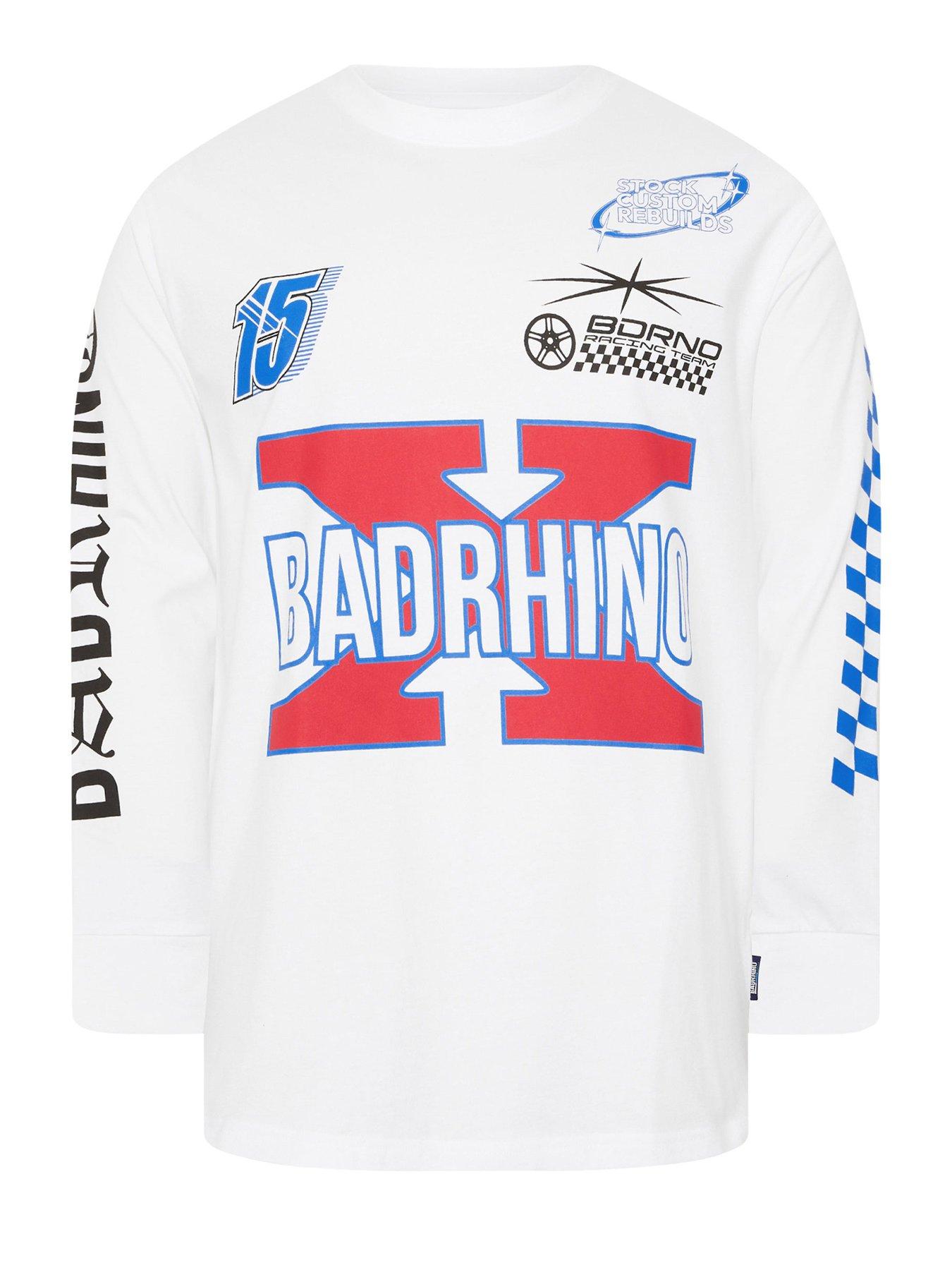 Image 5 of 5 of BadRhino Racing Long Sleeve T-Shirt - White