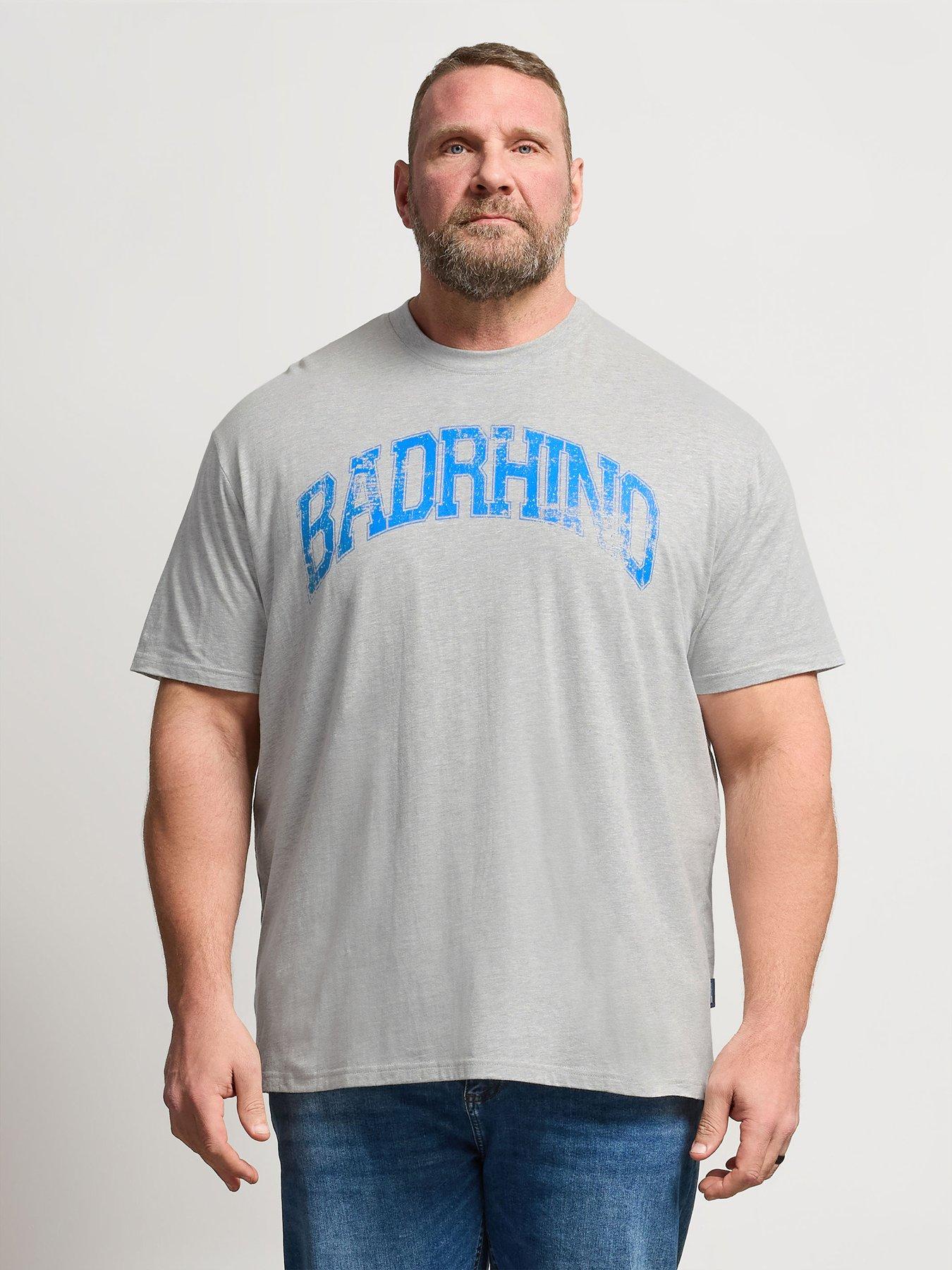 BadRhino Distressed Graphic T-Shirt - Grey