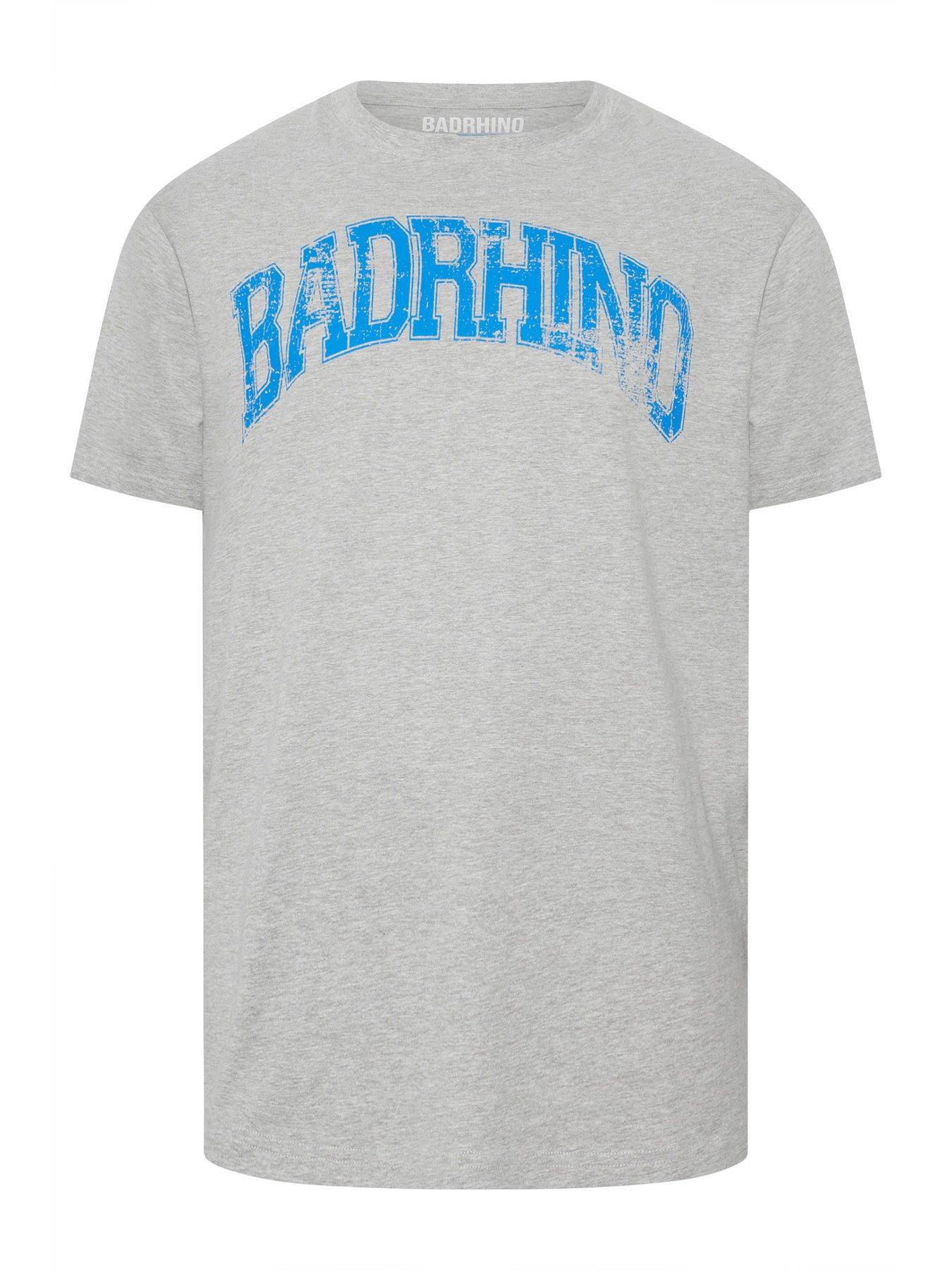 Image 5 of 5 of BadRhino Distressed Graphic T-Shirt - Grey