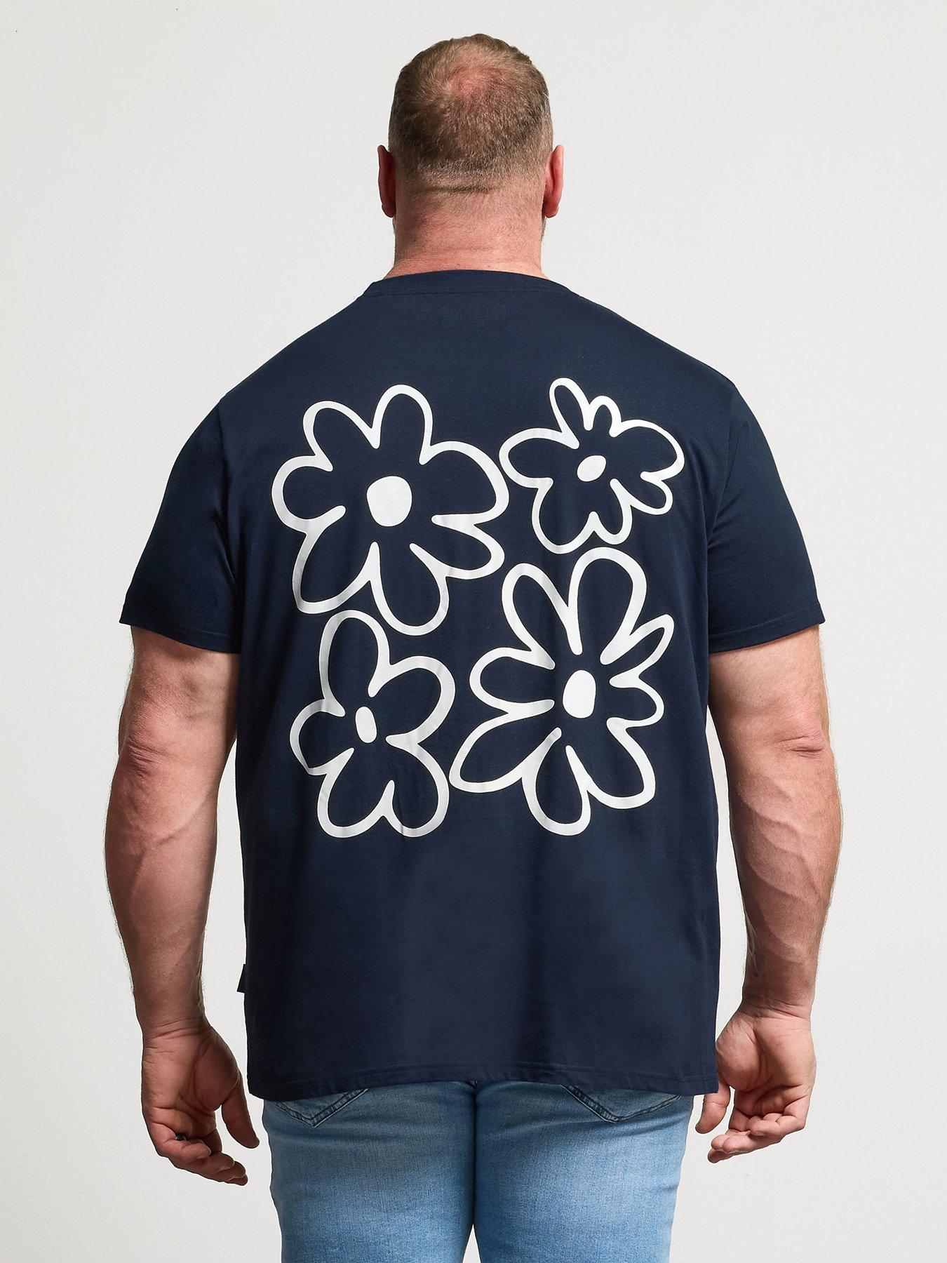 Image 2 of 6 of BadRhino Flower T-Shirt - Navy